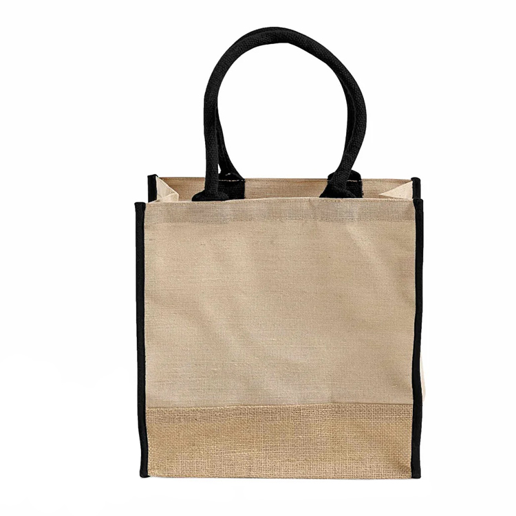 Sunset Square Jute Tote Bag 4
