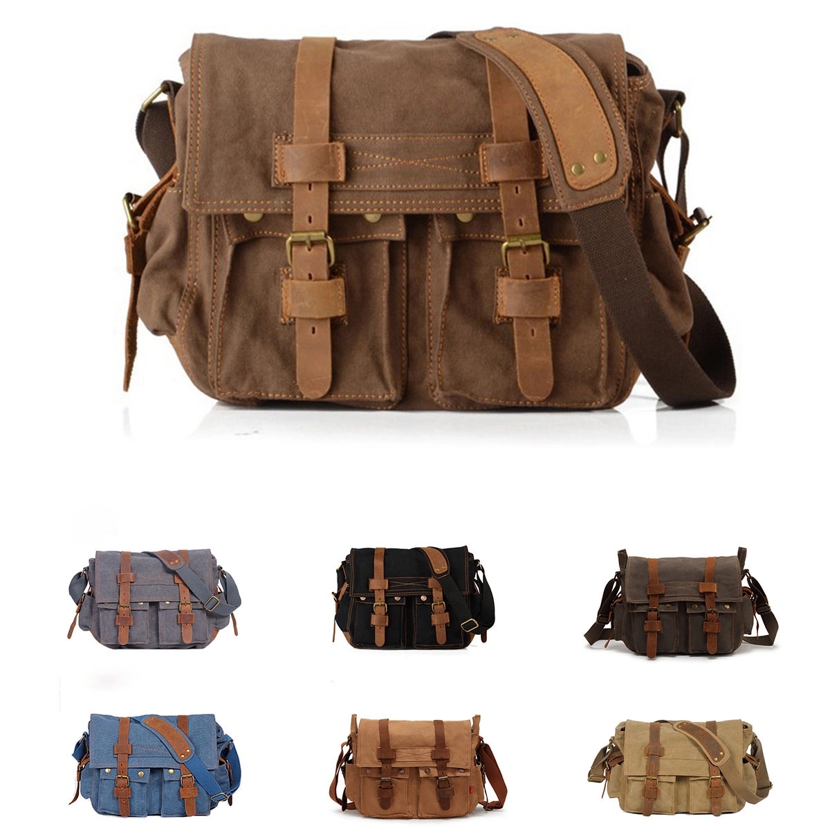 Canvas Messenger Bag Travel Bag 4