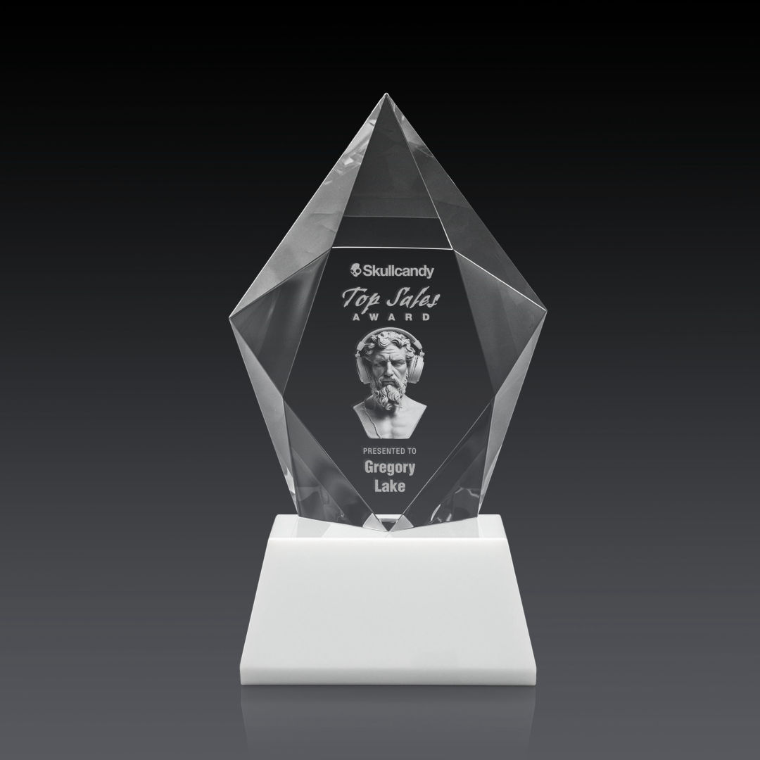 Devron 3D Award on Base - White 3