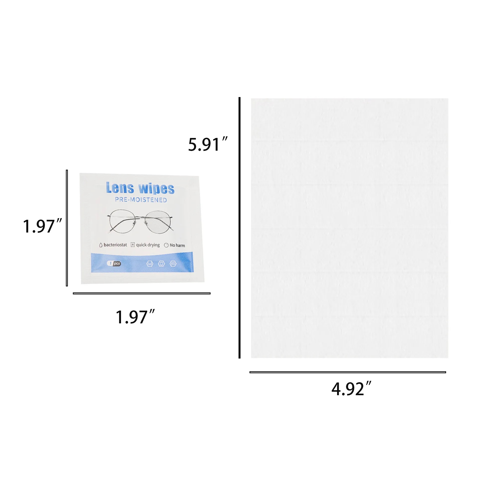 Disposable Individually Packaged Eyeglass Wipes 2