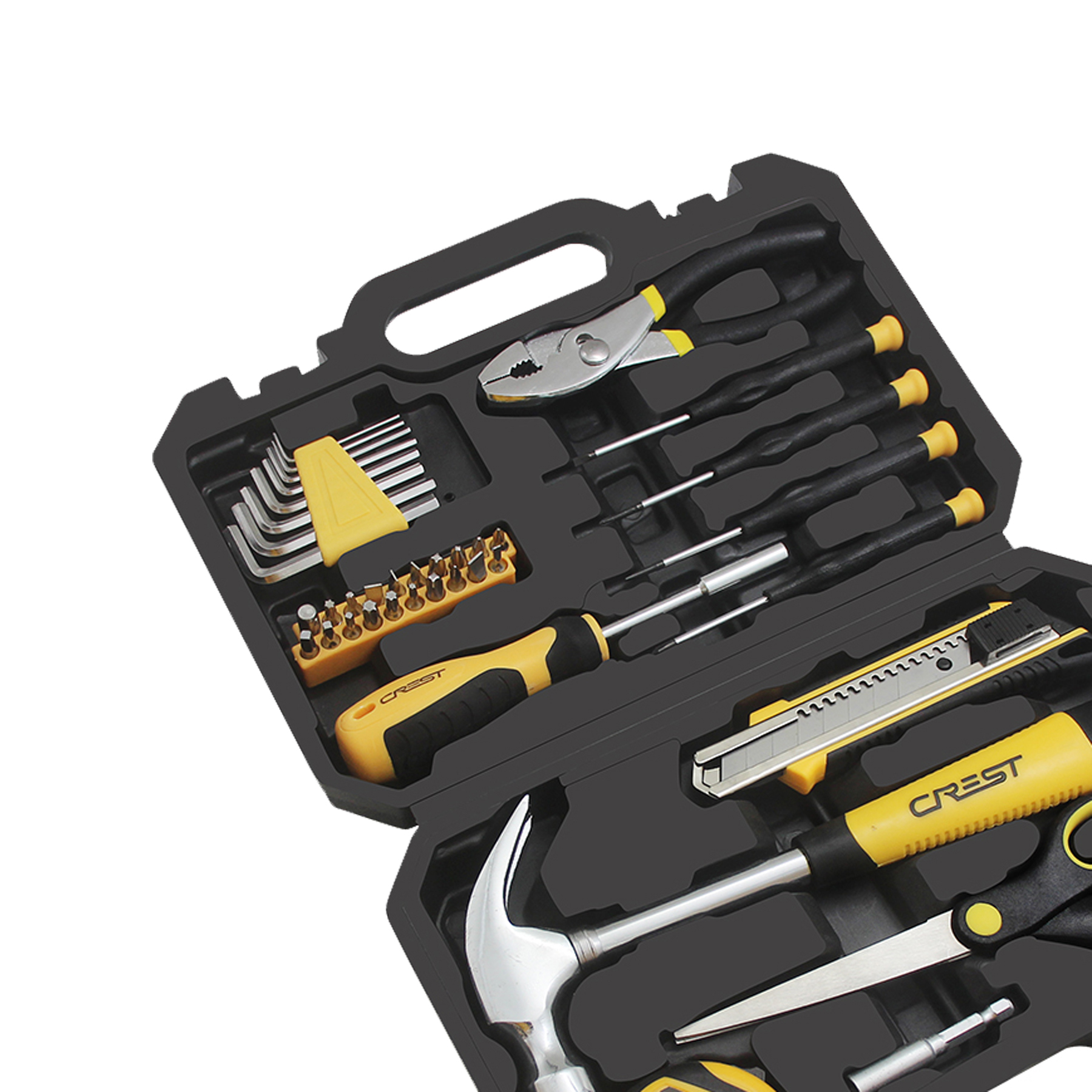 HandyPro 40pc Household Toolbox Set with Hammer, Screwdrivers, and Tape Measure 6