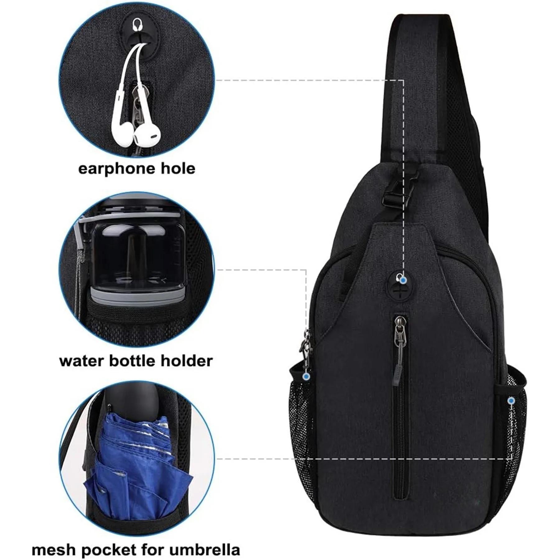 Crossbody Sling Backpack 15