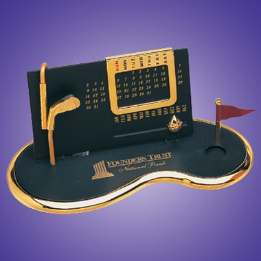 DESK PERPETUAL CALENDAR W/ GOLF THEME 1
