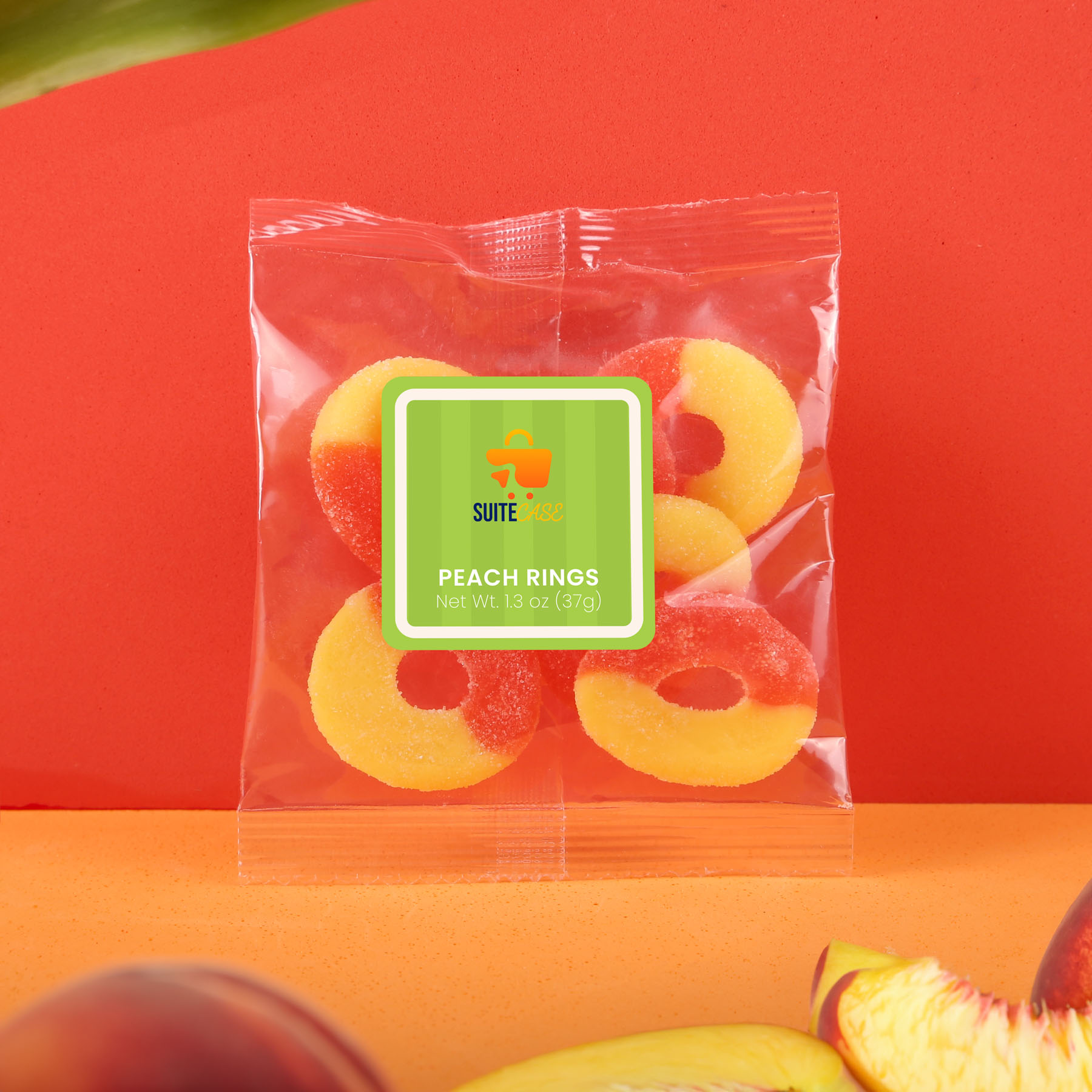 Albanese® Gummi Peach Rings: Taster Packet 1