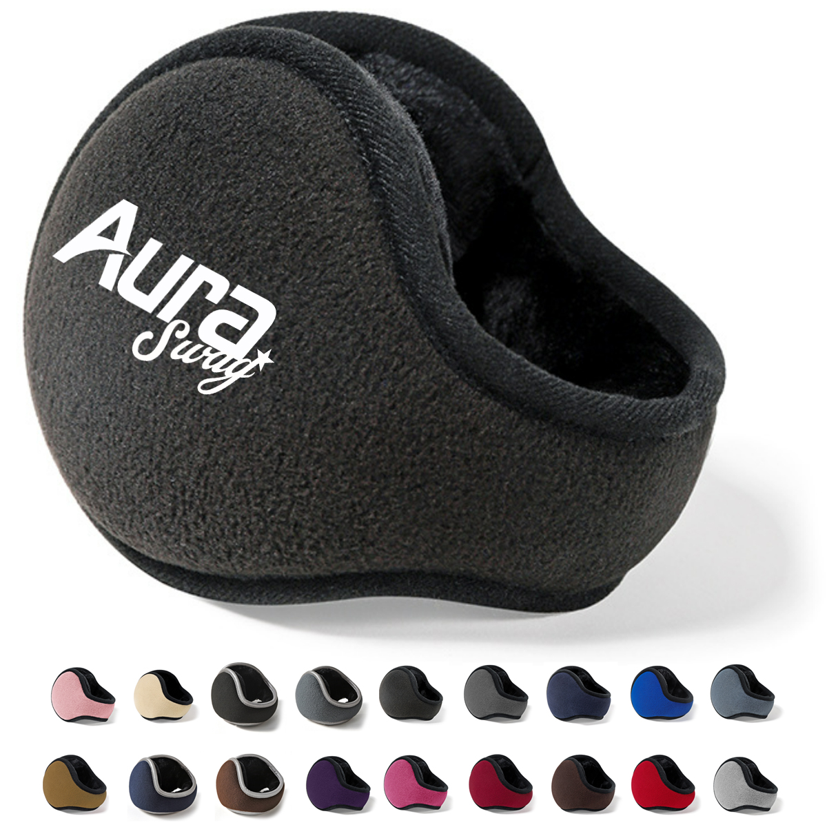 Customizable Fleece Earmuffs Warm Winter Ear Warmers 7