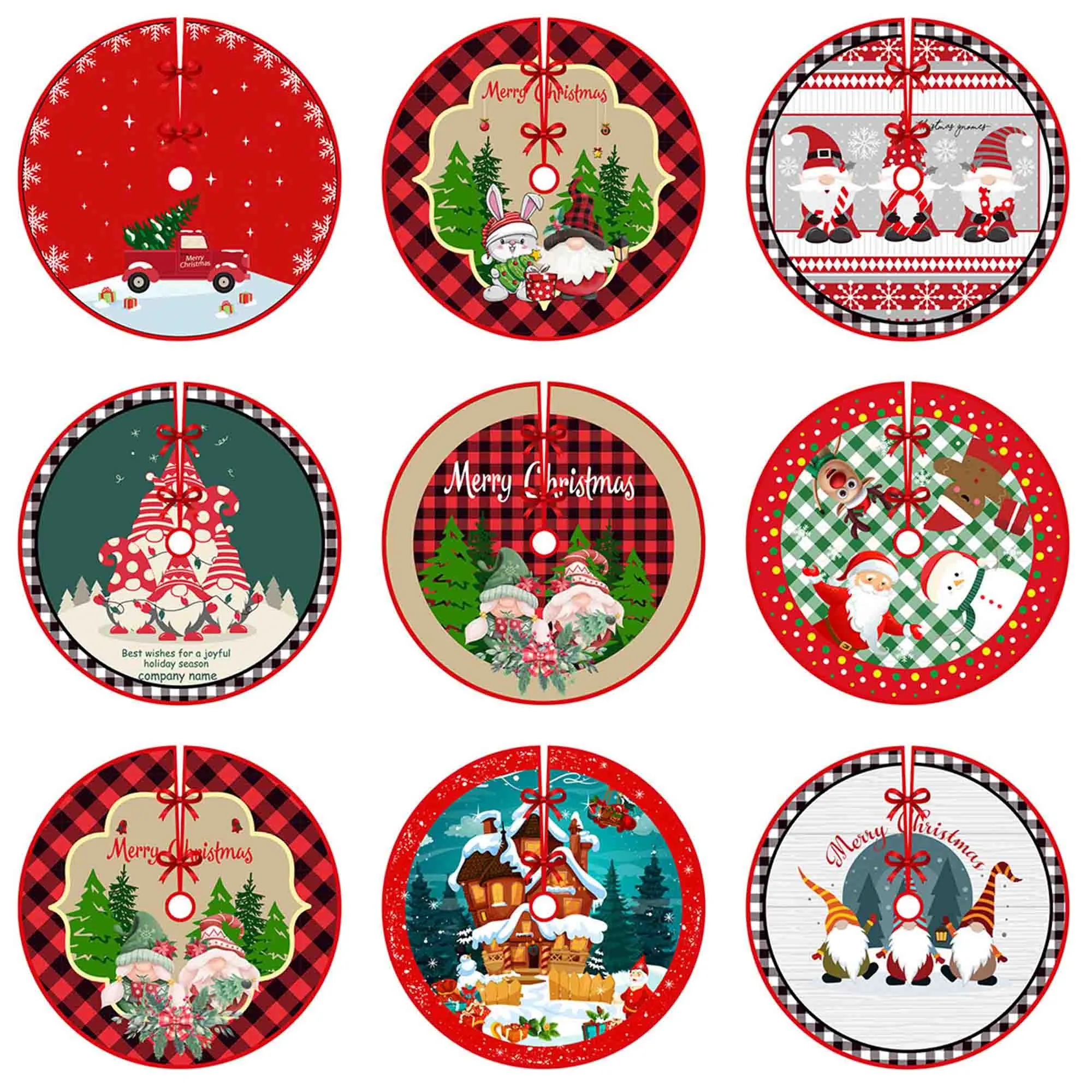 Christmas Tree Decorations Skirt Apron 2