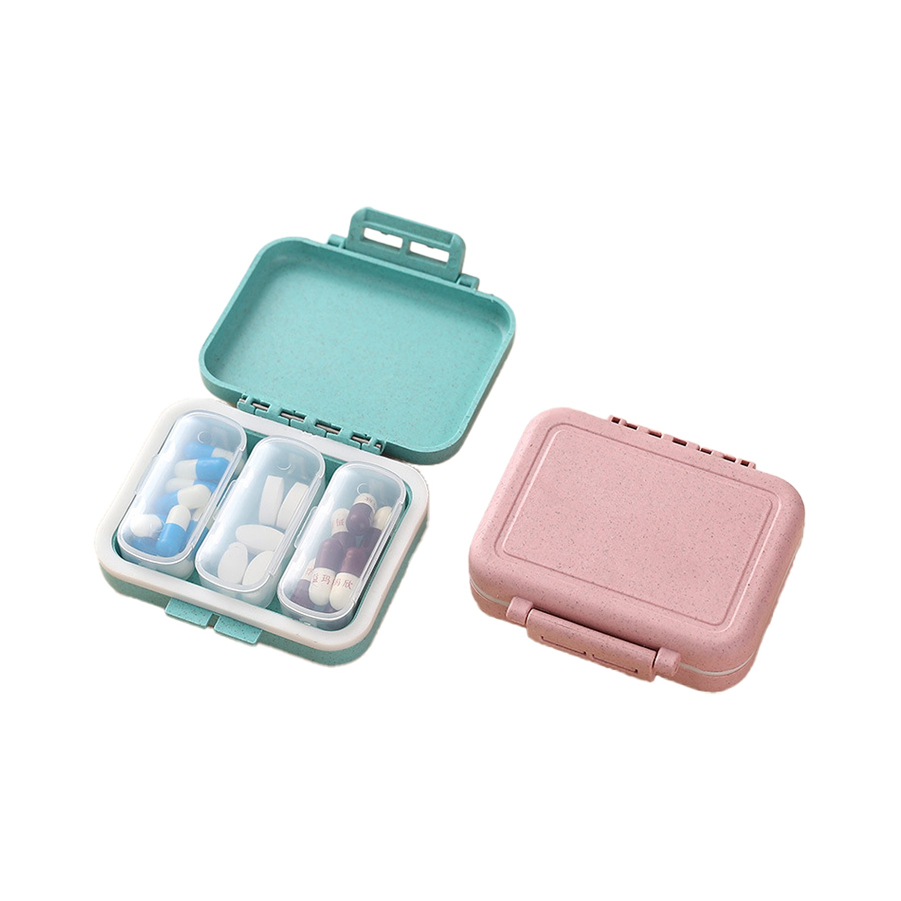 Double Sealed Environmentally Friendly 7 Day Daily Pill Case 5