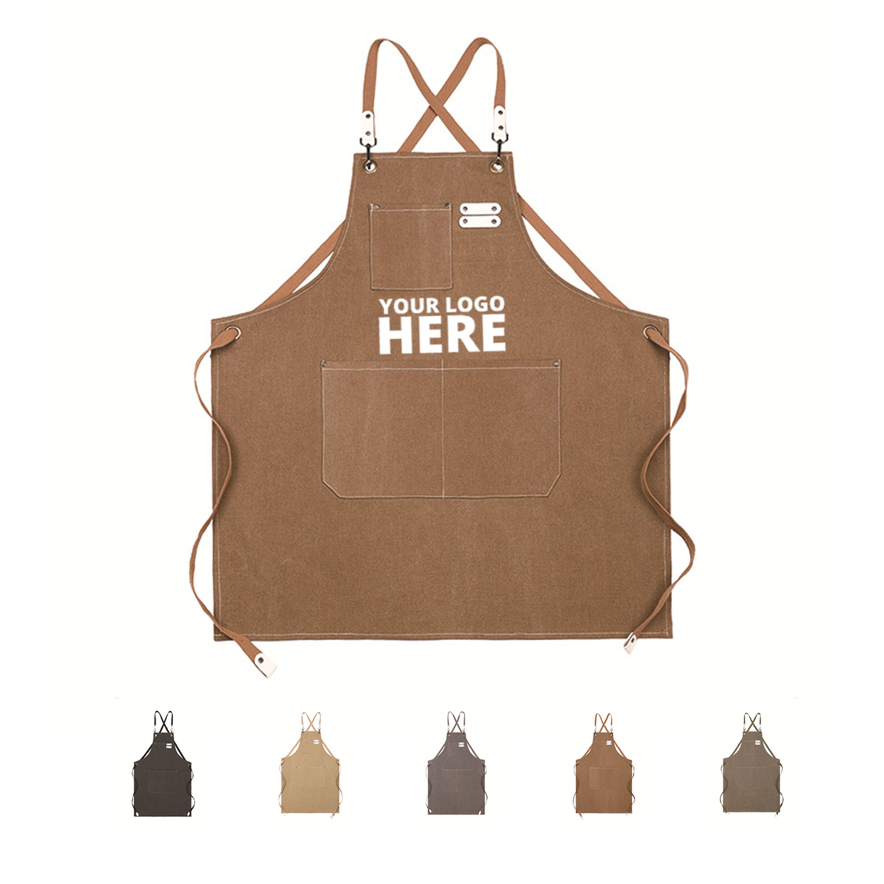 Unisex Work Apron With Pocket 2