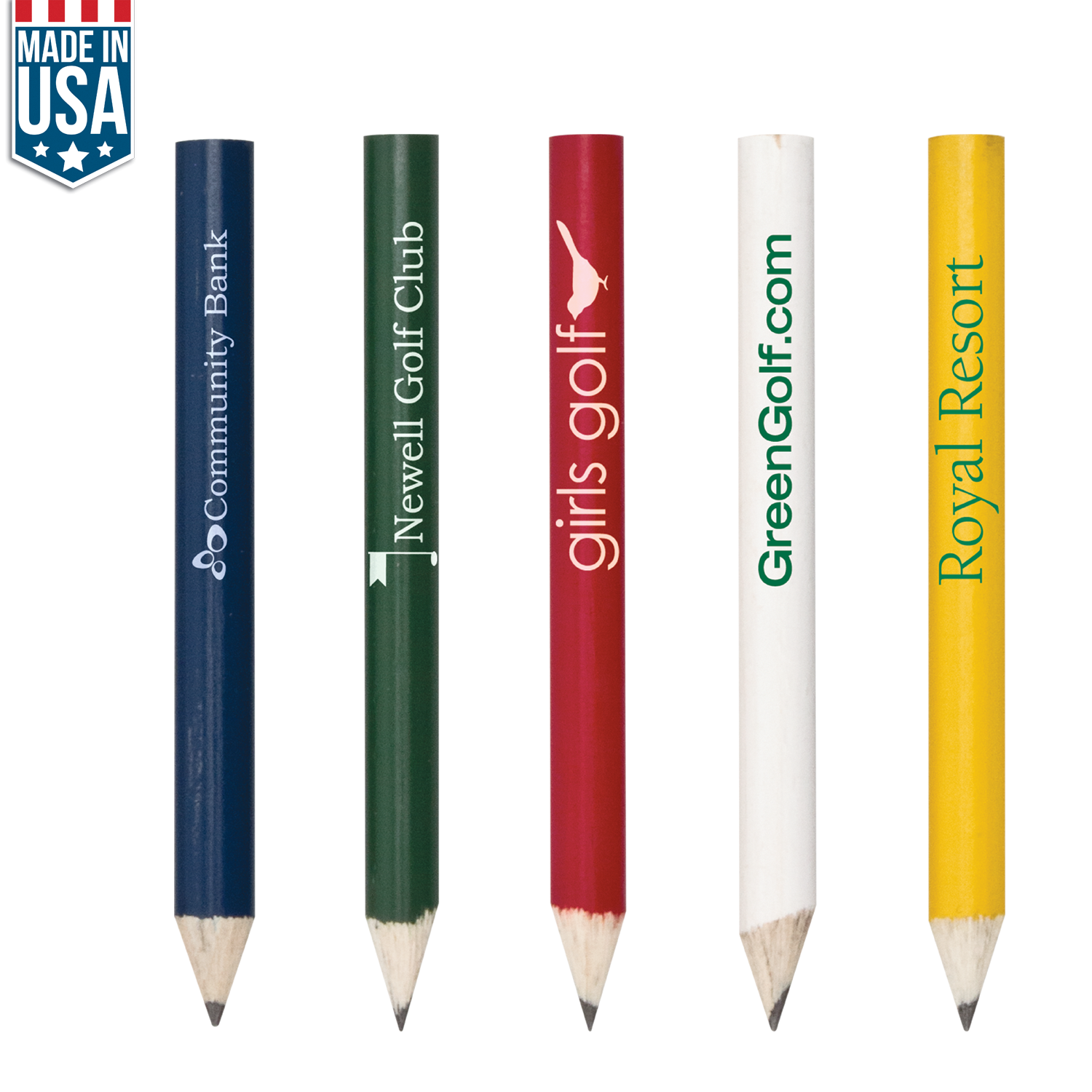 Round Wooden Golf Pencil 1