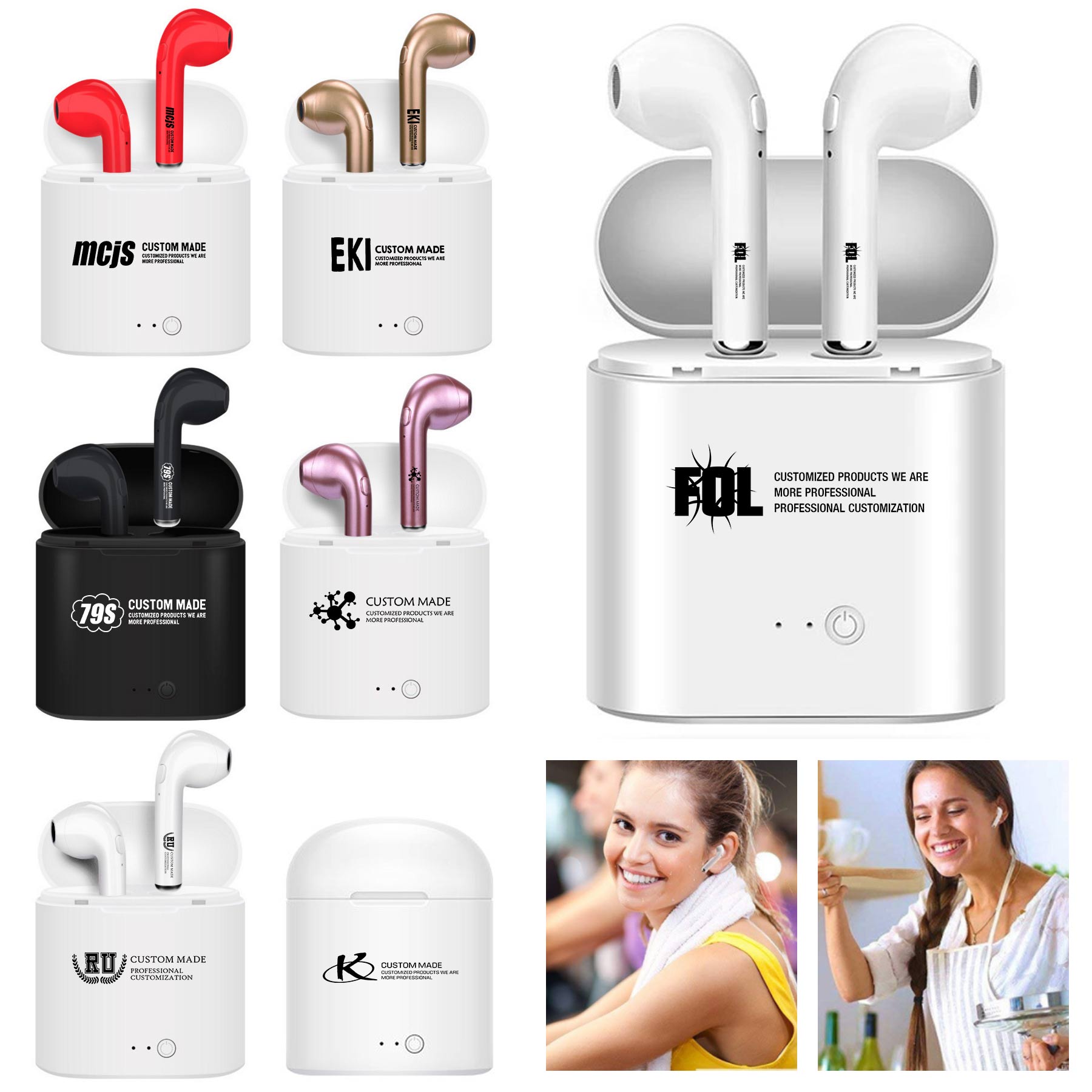 Remote Earbuds with Charger Case Box 2