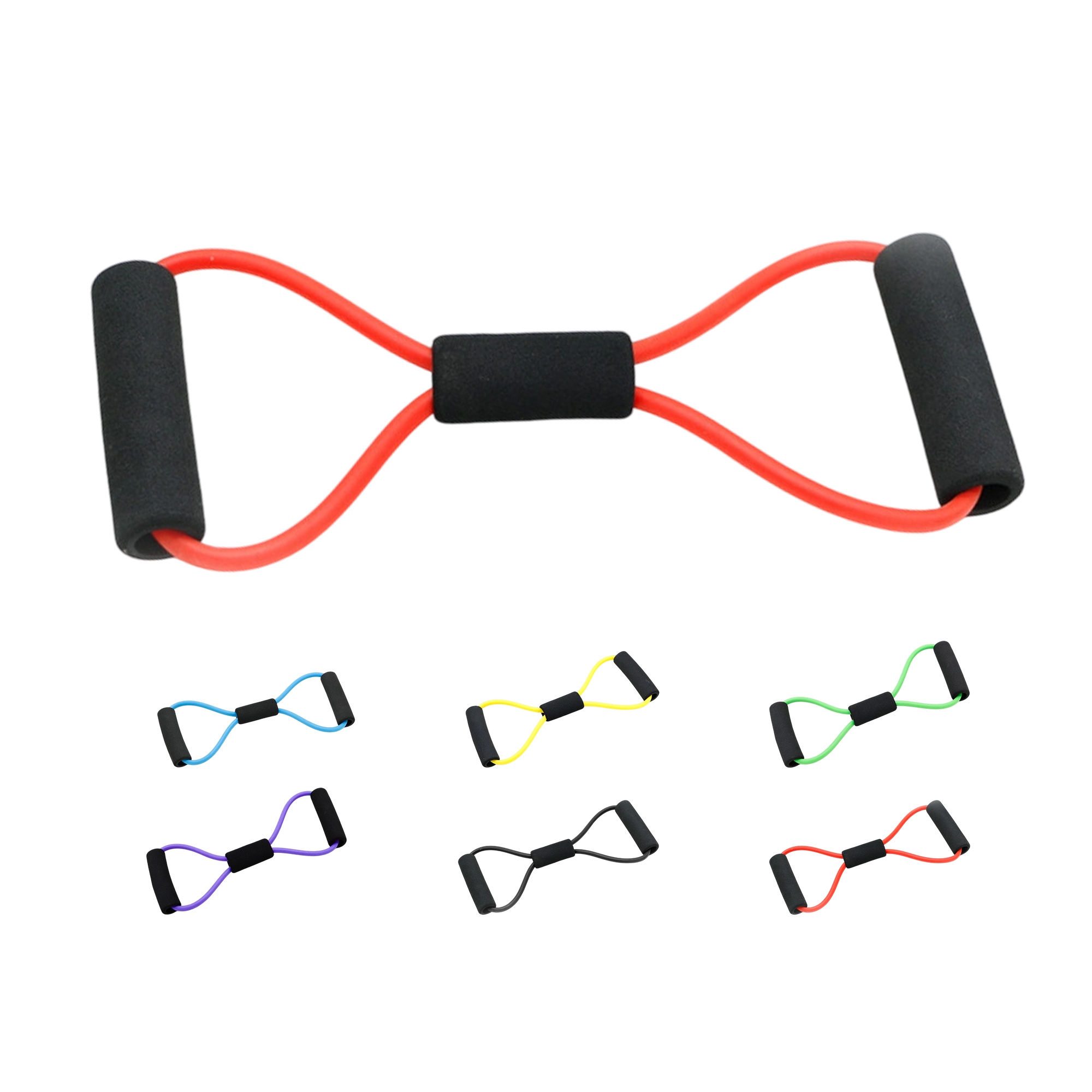 TPE Resistance Band With Foam Handle For Yoga And Strength Training 9