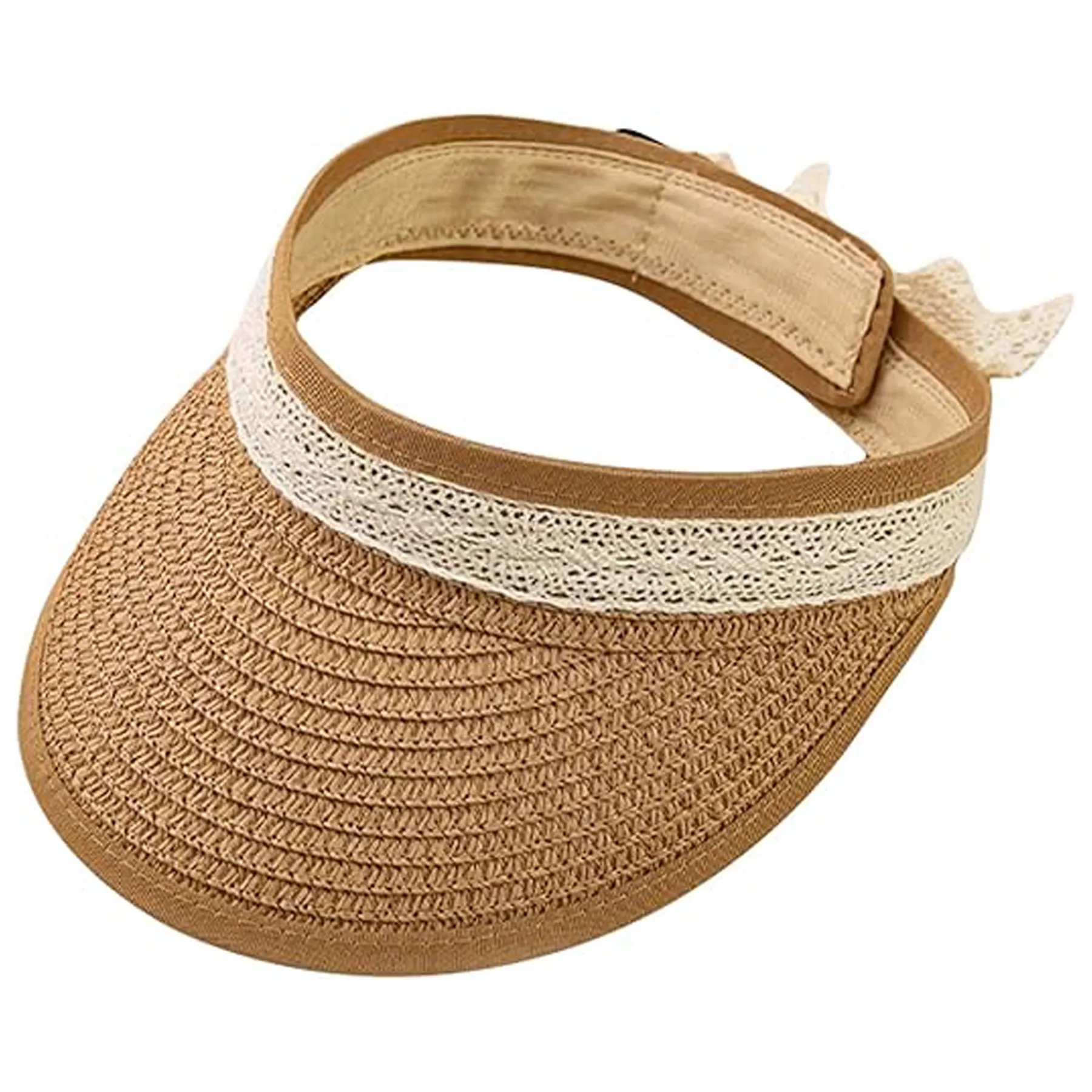 Lace Bowknot Toddler Foldable Straw Hat 2