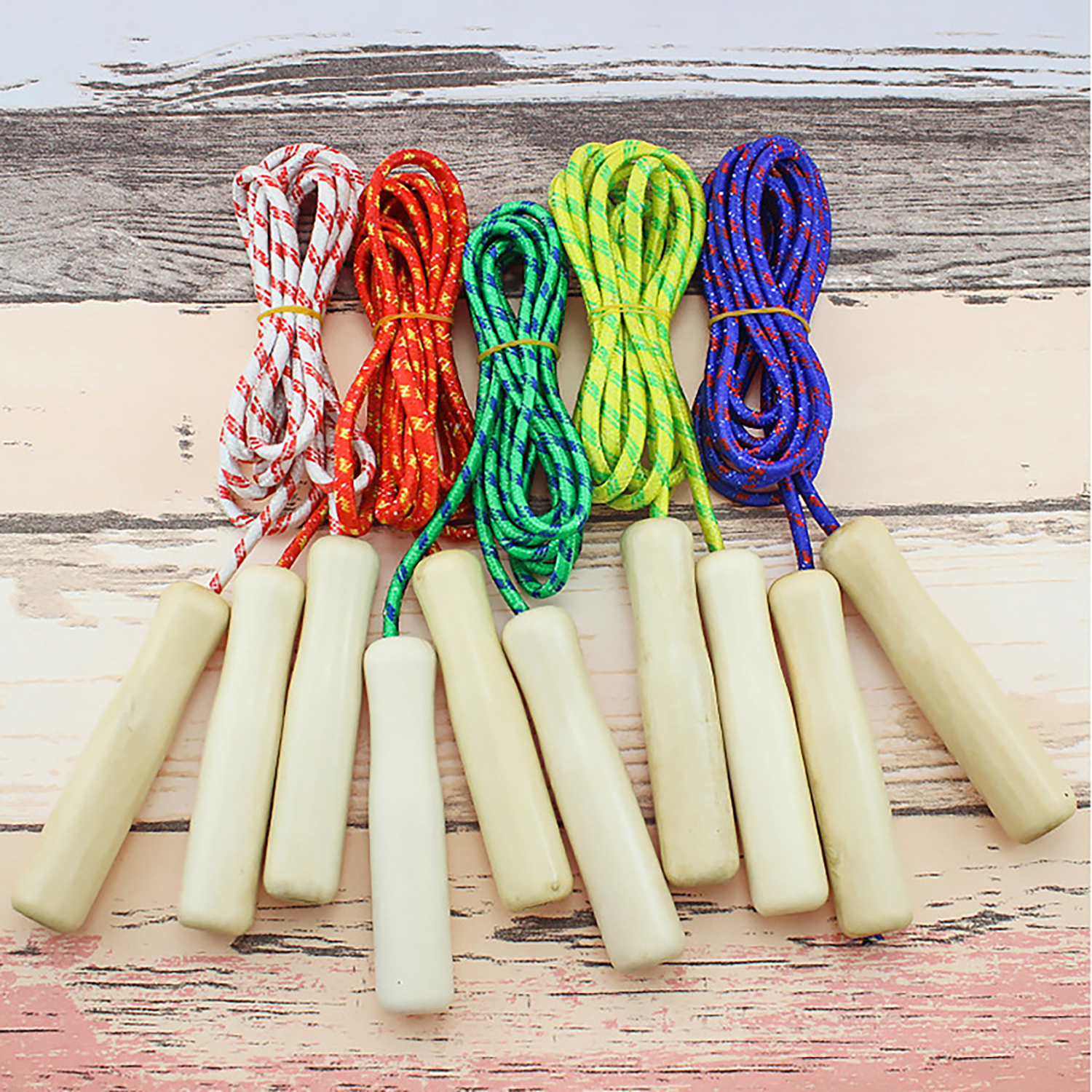 Wood Handle Exercise Fitness Jump Rope 2