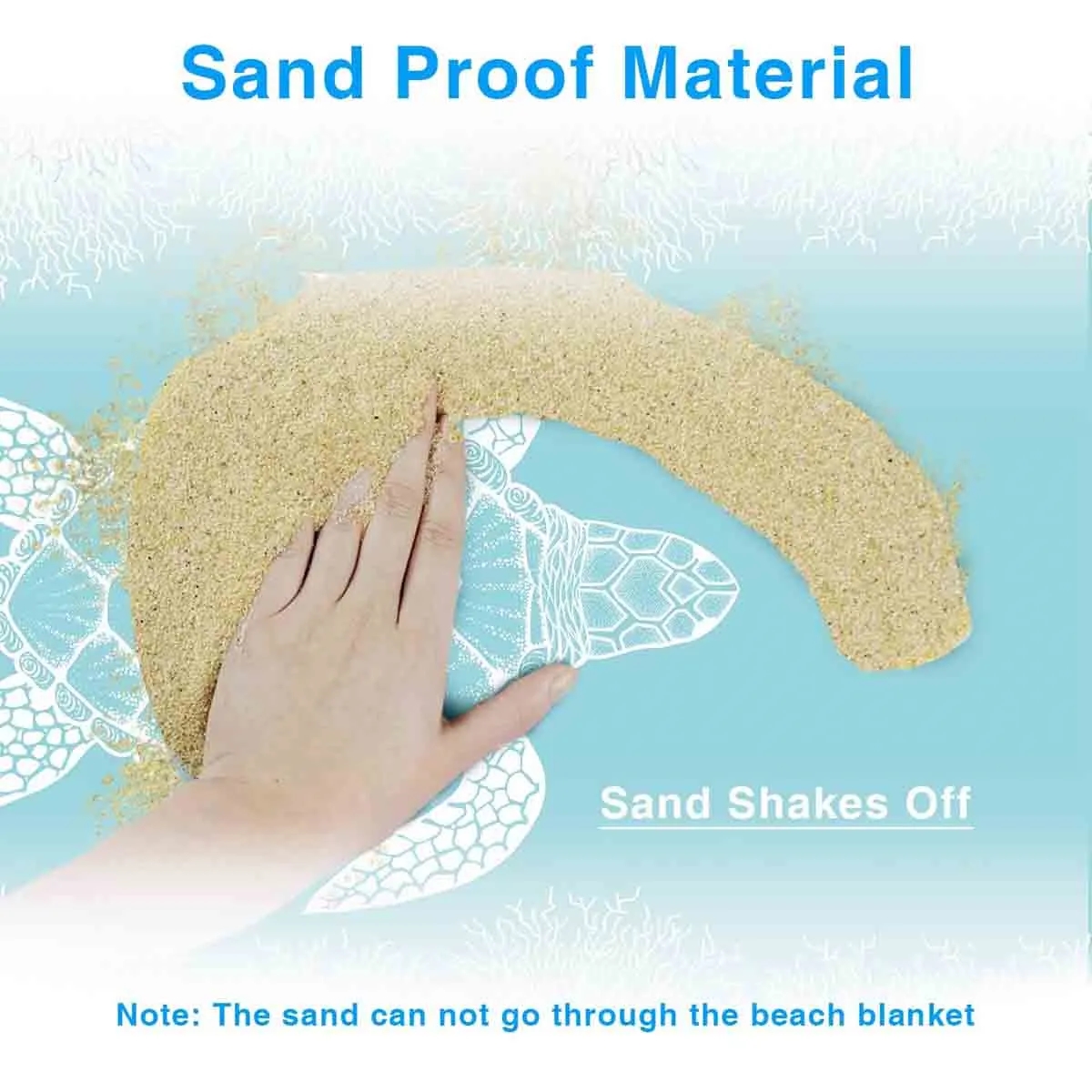 Large Sandproof Beach Blanket (79in*79in) 2