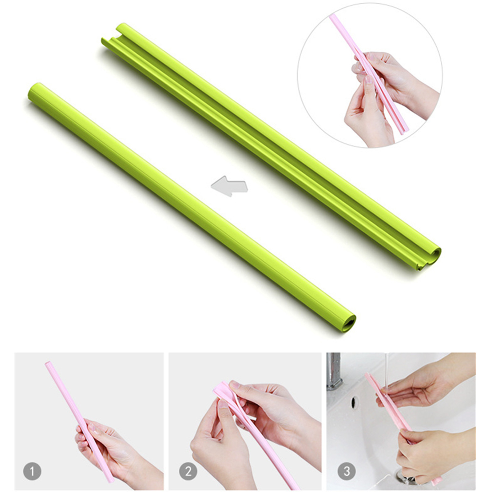 Detachable reusable silicone drink straw 3