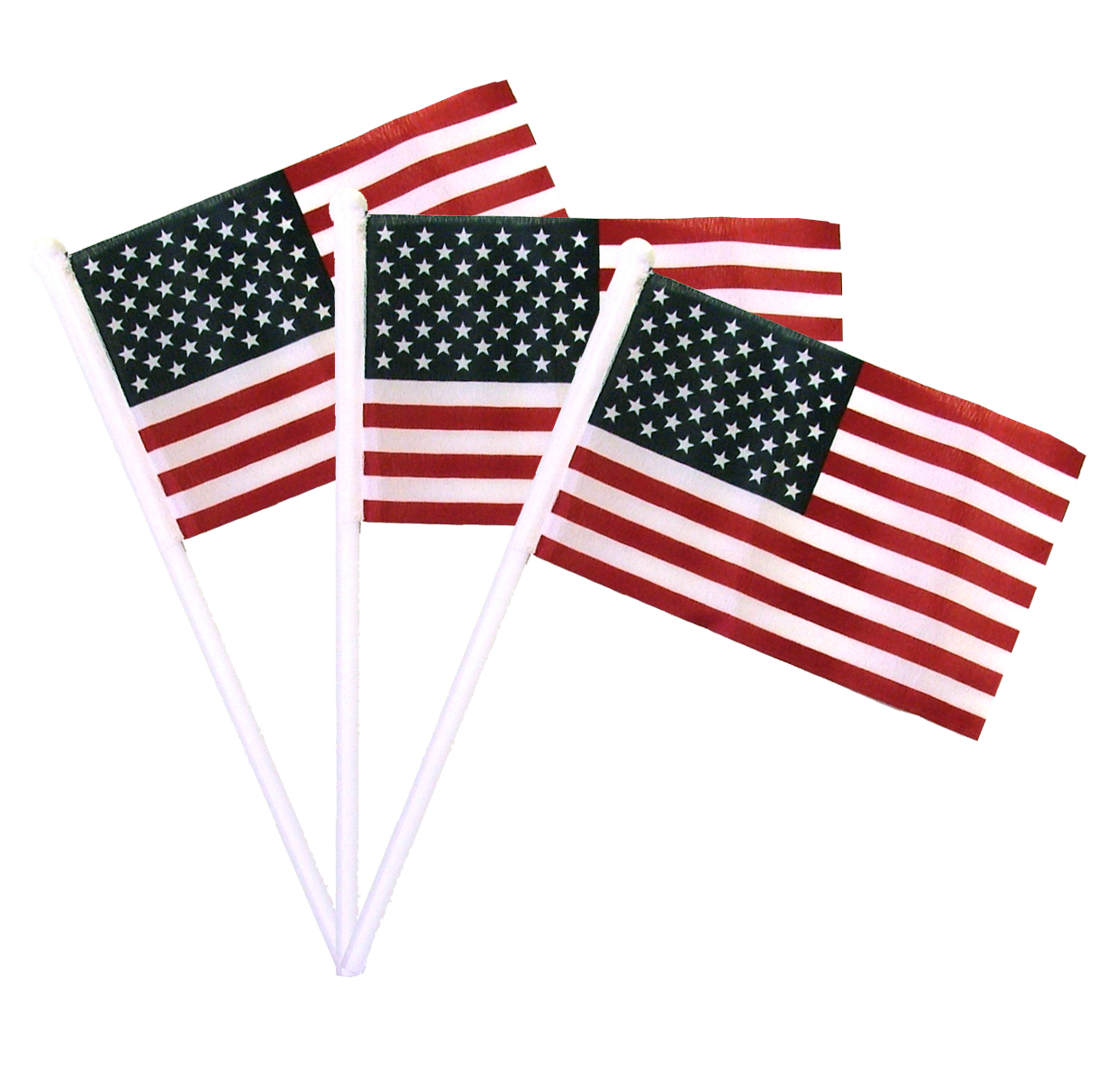4"x6" USA Flag With White Pole - USA American US Flag 2