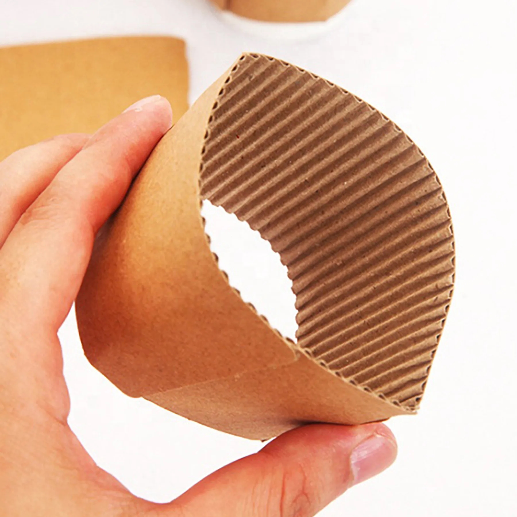 Full Color Corrugated Kraft Paper Cup Sleeve 2
