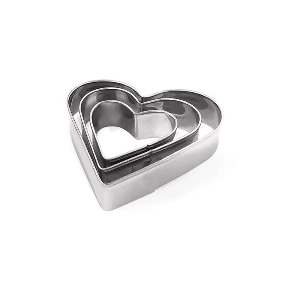 Baking Cookie Cutters Set Flower Round Heart Star Shaped 3
