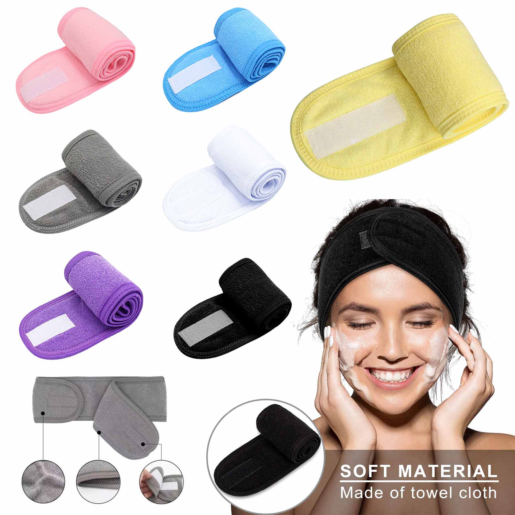 Washable Facial Elastic Makeup Headband 1