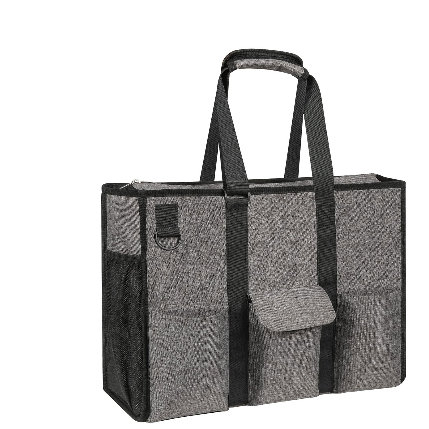 Custom Utility Water Resistant Zipper Tote Bag, custom tote bag with logo imprint 1