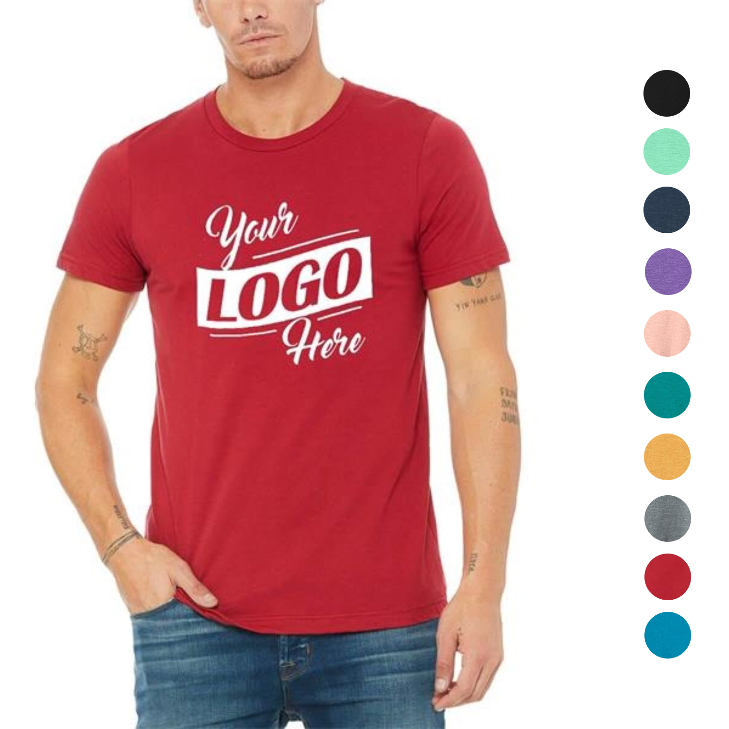 Bella Canvas Unisex Half Sleeve T Shirt 4.2 oz 100% Cotton 2