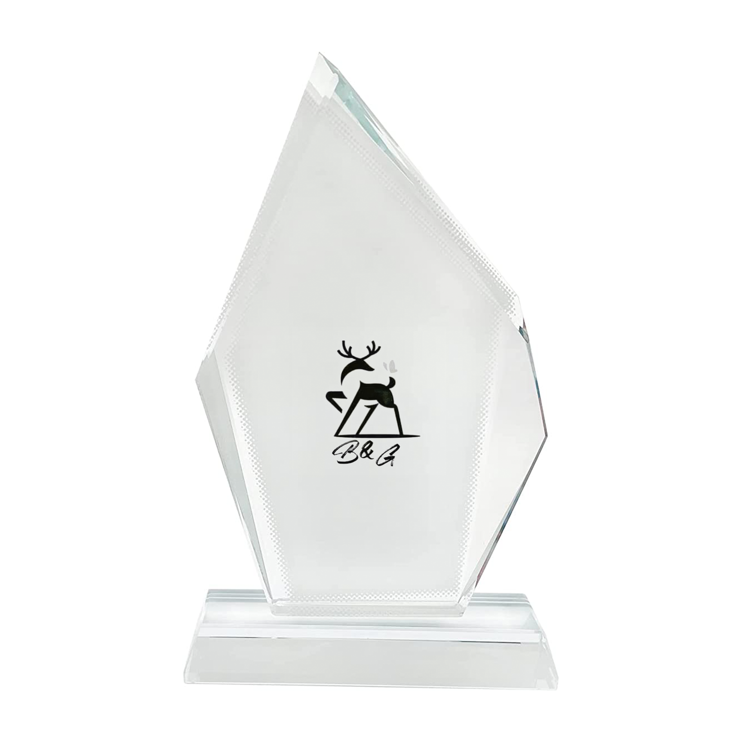 6 Square Inch Custom Acrylic Desk Plaque W/ Stand 2