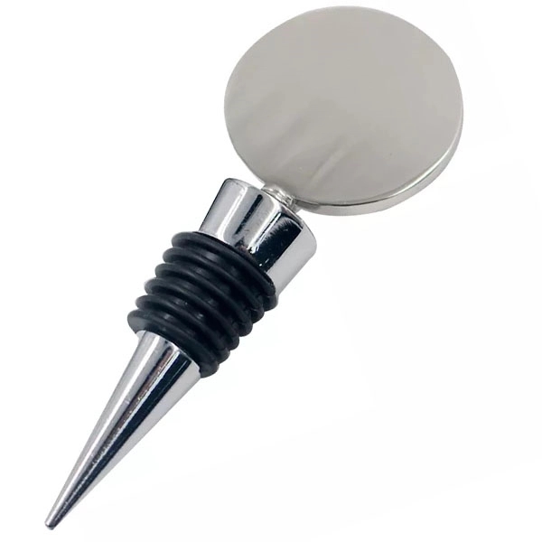 Round Epoxy Silver Wine Bottle Stopper 7