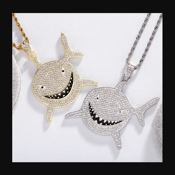Shark Head Flat Pendant Necklace 2
