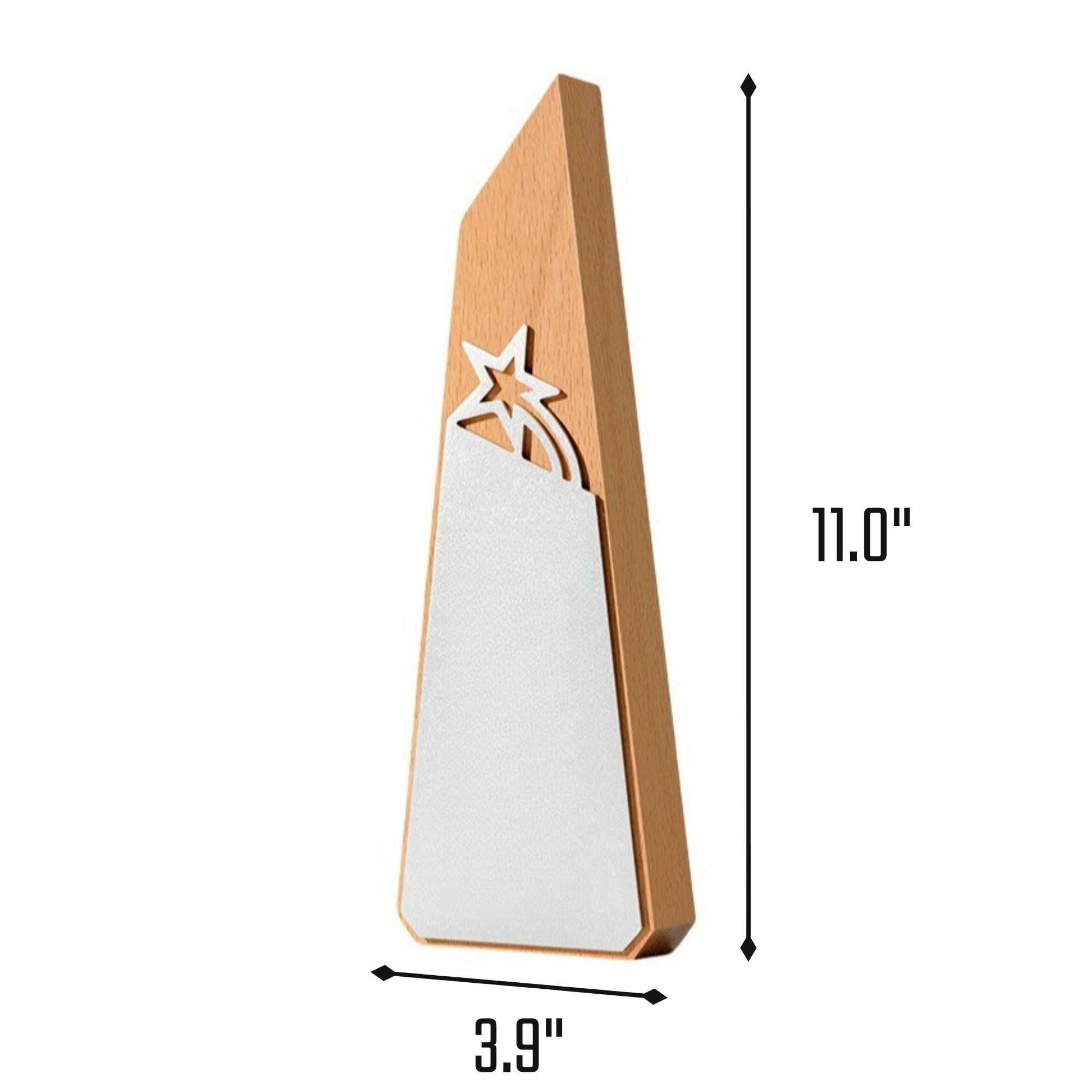 Five-Pointed Star Wooden Trophy 3