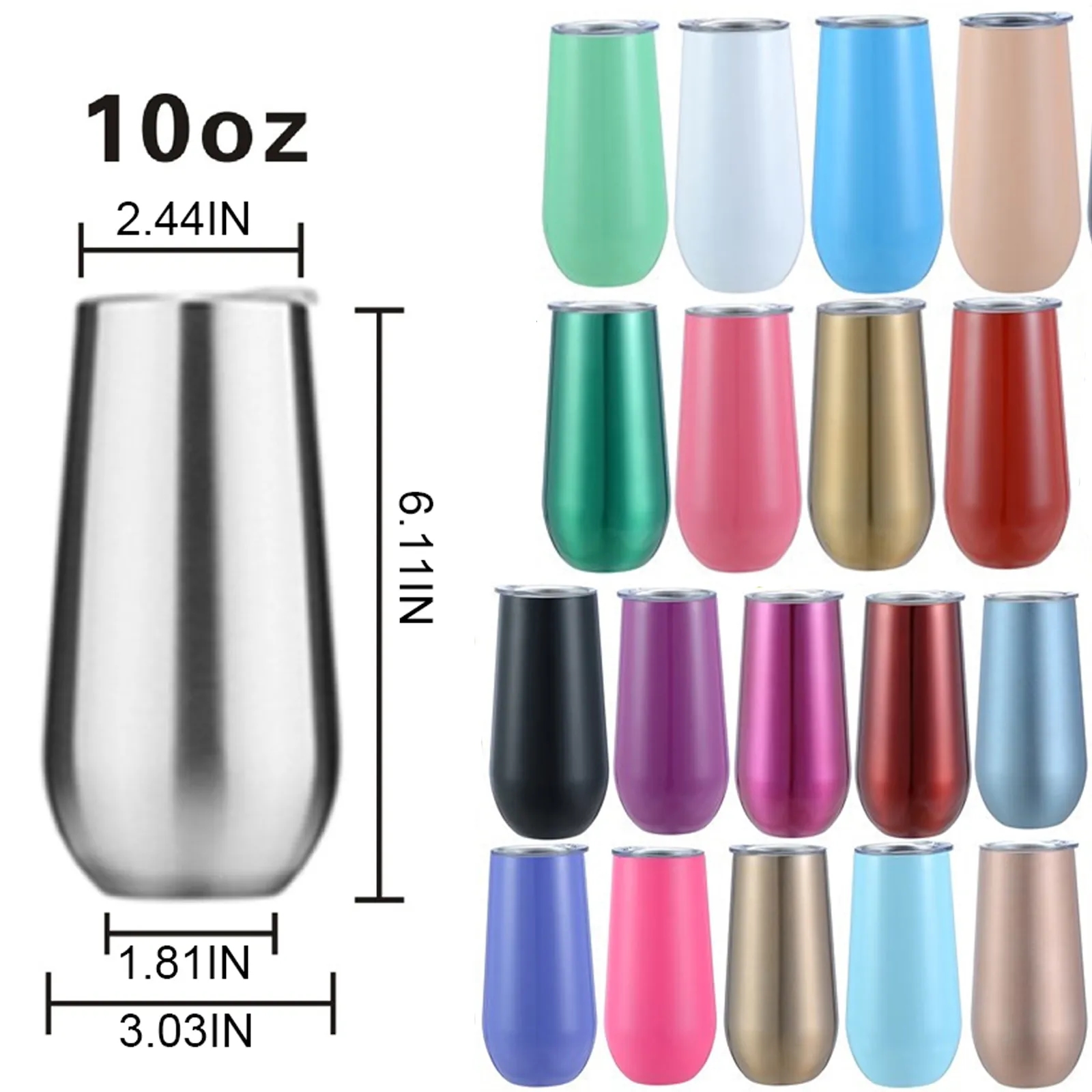 10oz Double Wall Stemless Wine Glass Tumbler 2
