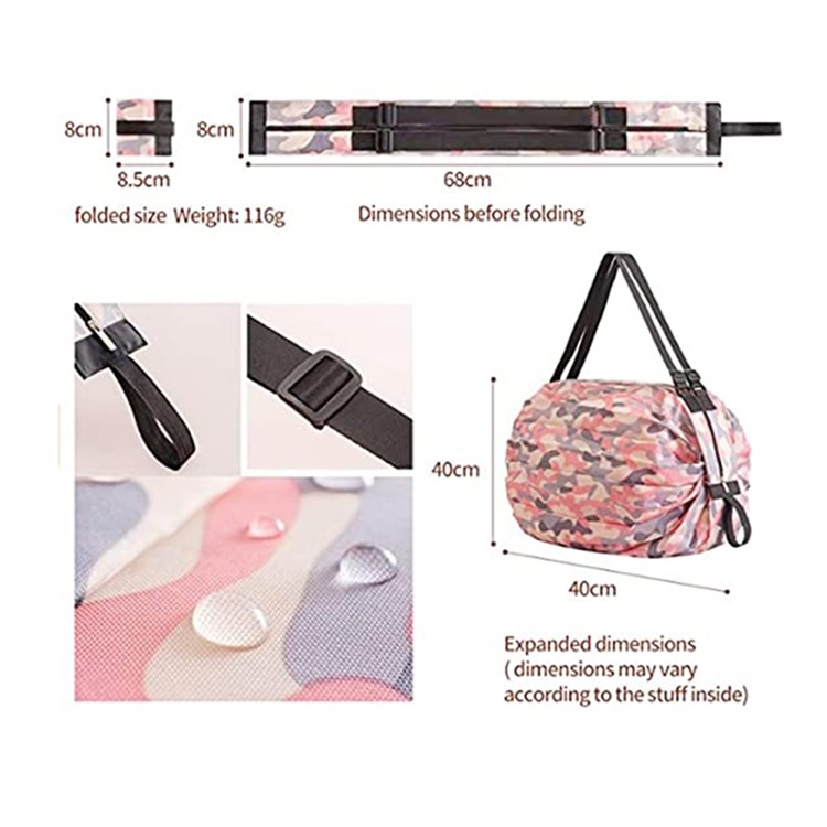 Laiska foldable reusable shopping bag, travel large beach bag waterproof and sandproof, picnic camp 3