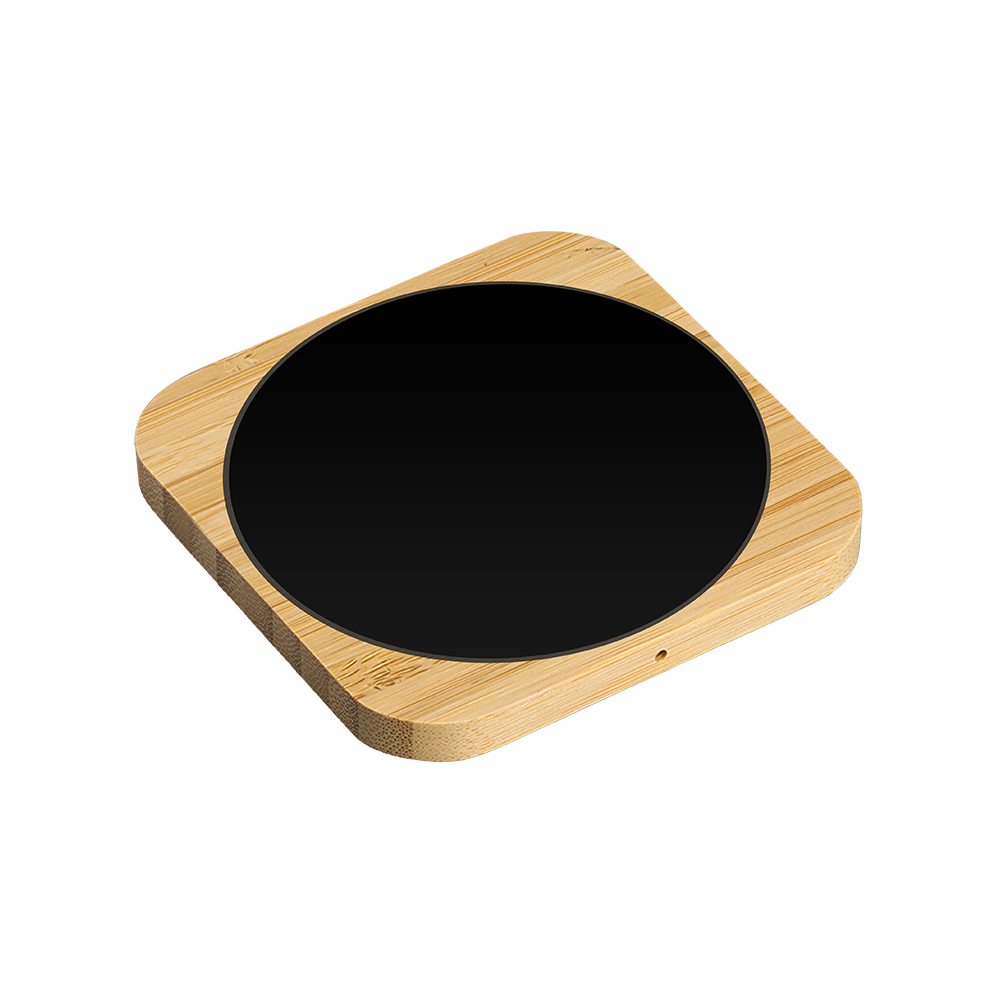 Naperville Light-up Bamboo Wireless Charger Square 15W
