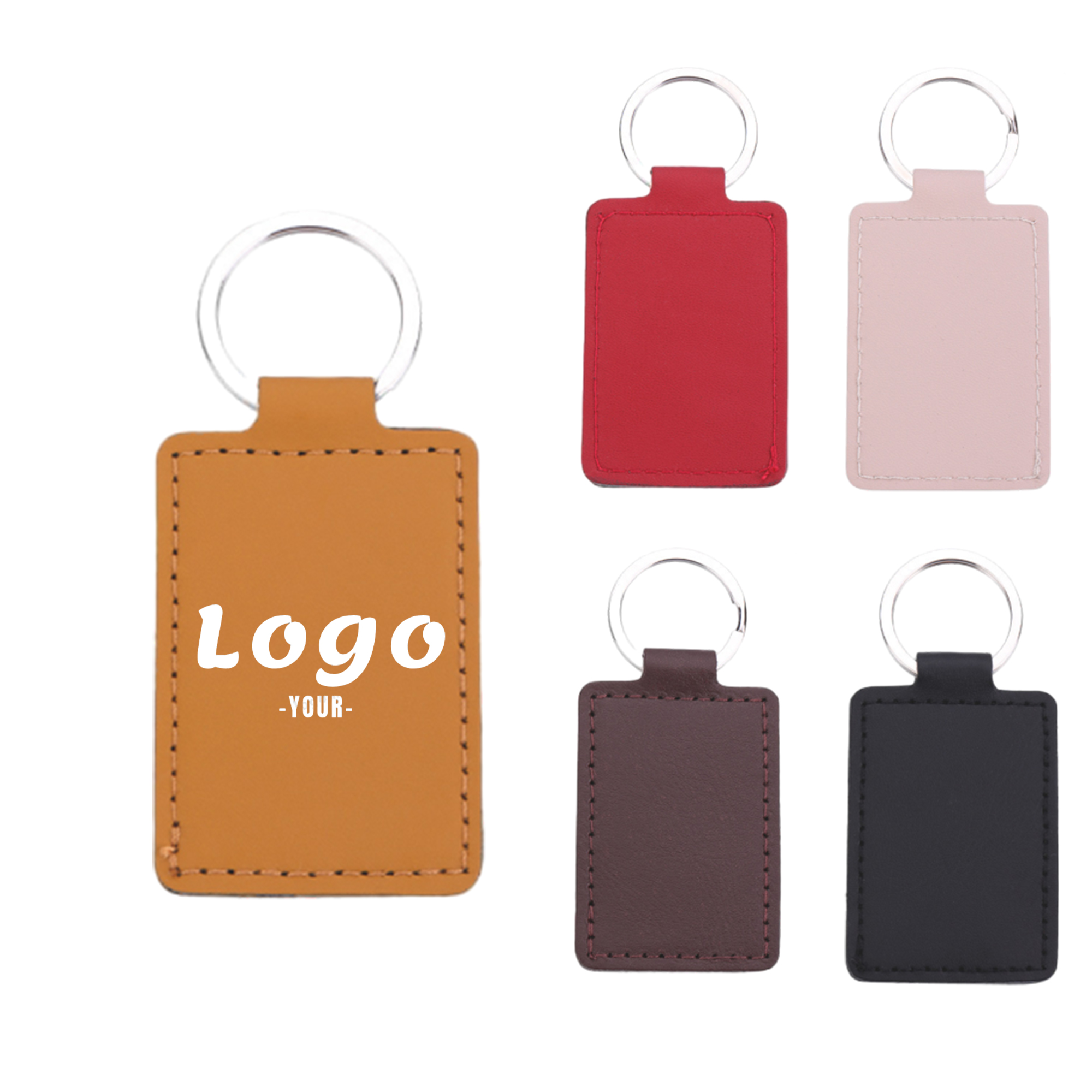 PU Leather Access Card Keychain 2