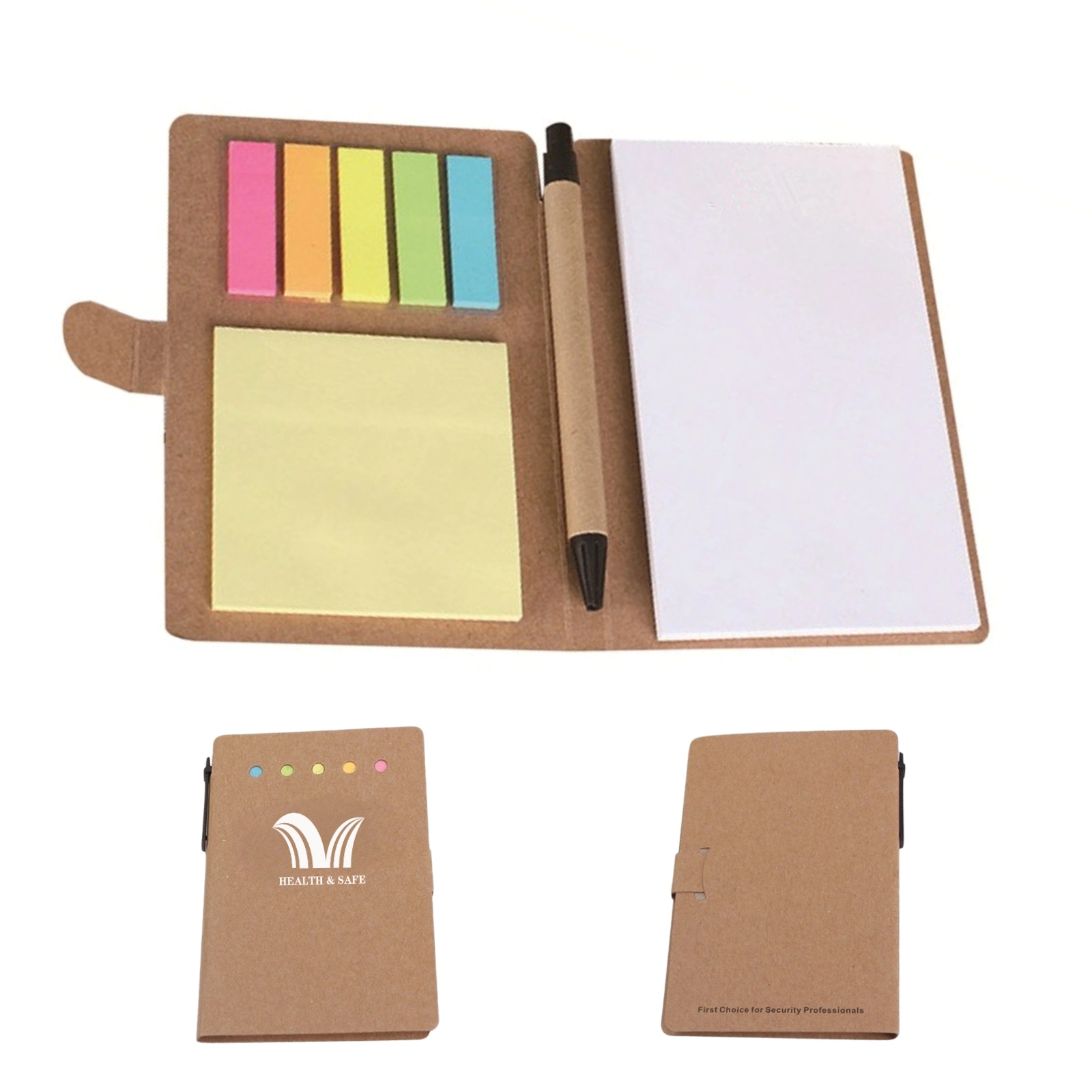 Kraft Notepad With Sticky Notes And Pen 2