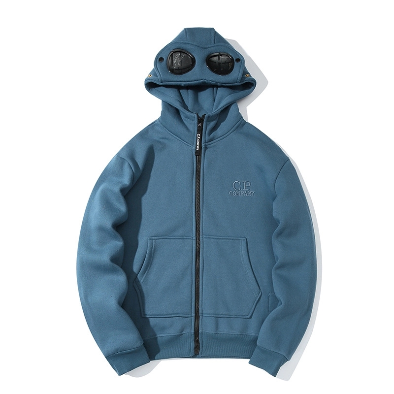Zip Hooded Sweatshirt with Round Lens 2