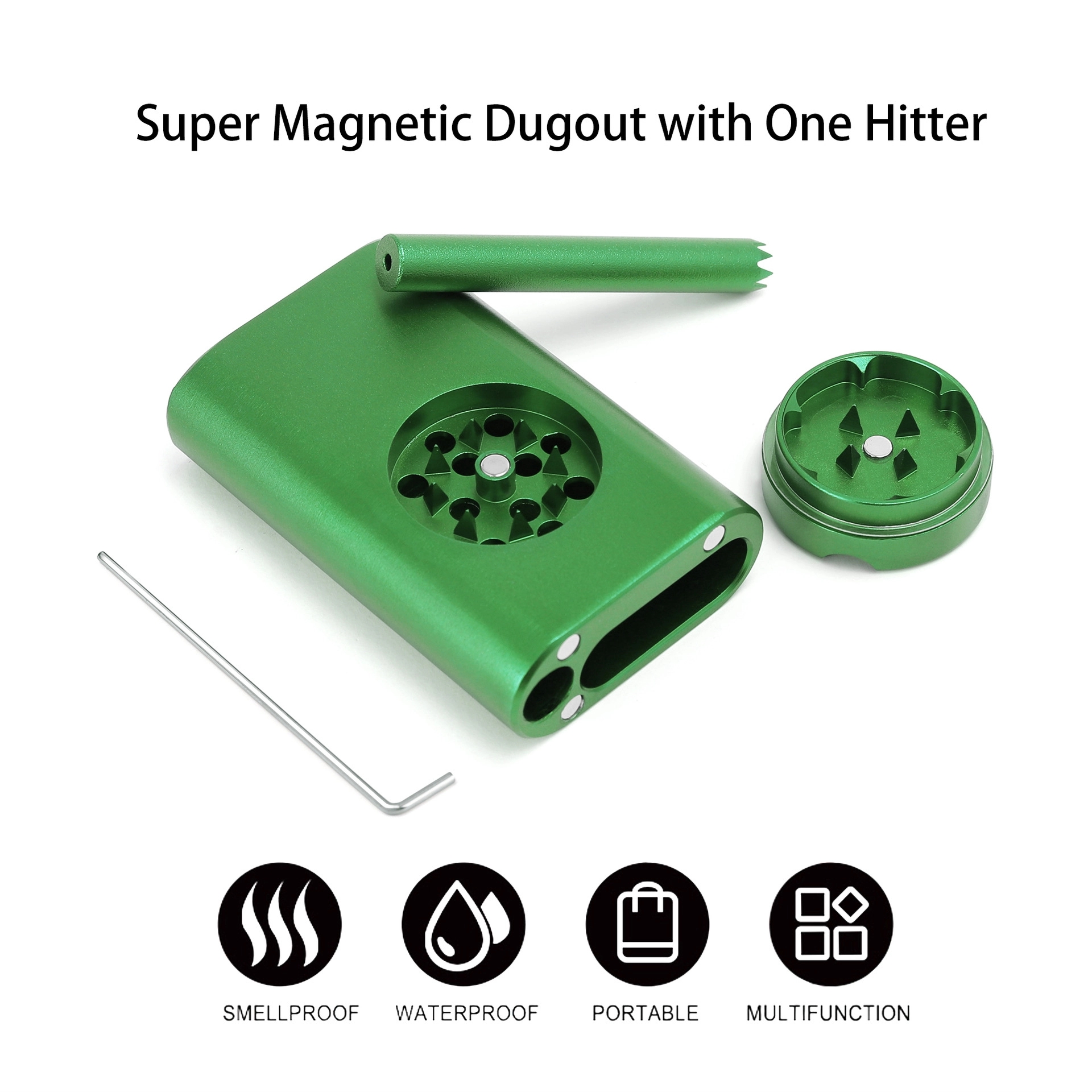 Portable Storage Box Container And Grinder Set 4