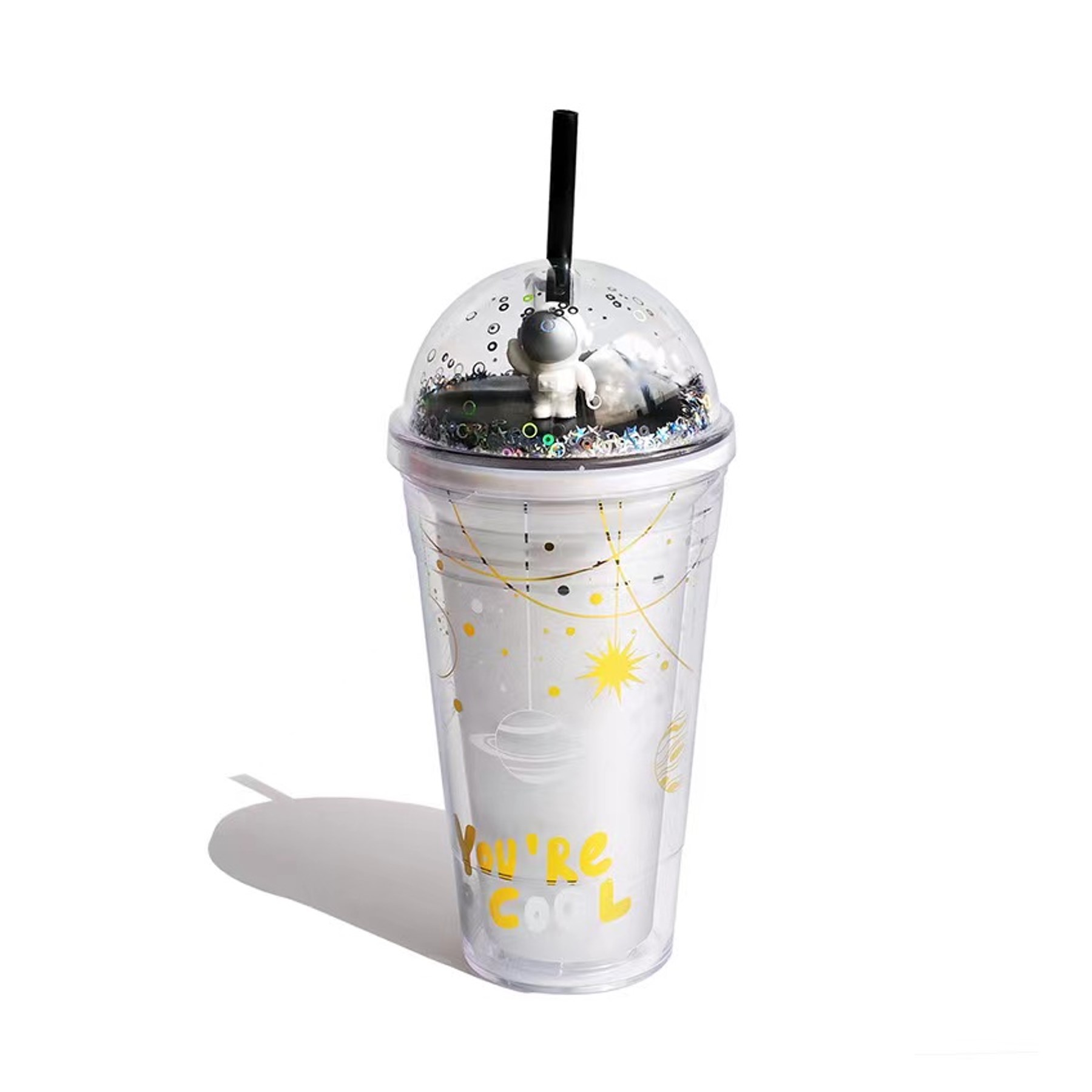 15 oz. Double Wall Space Astronaut Straw Tumbler (direct import) 5
