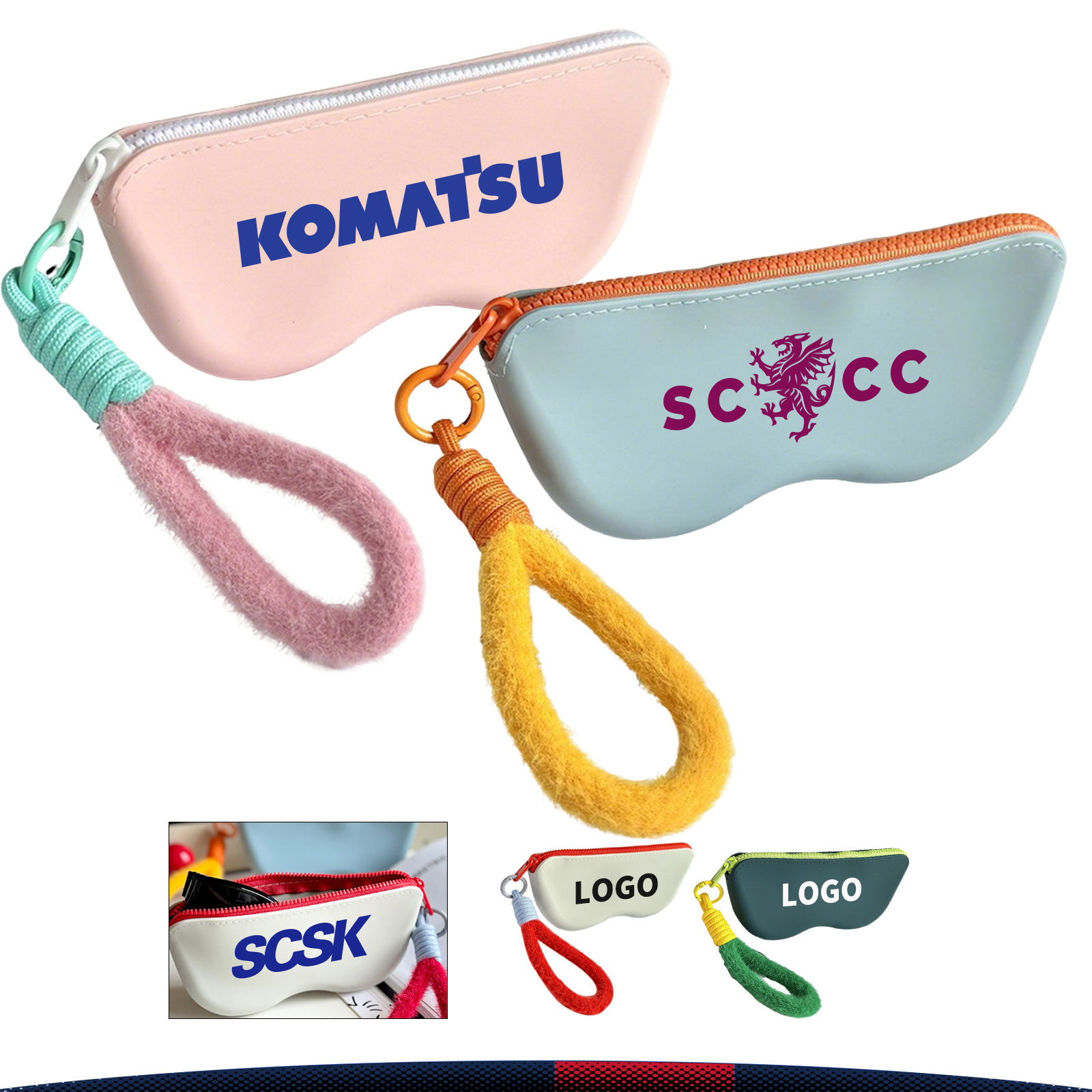 Lunro Silicone Zipper Glasses Case 2