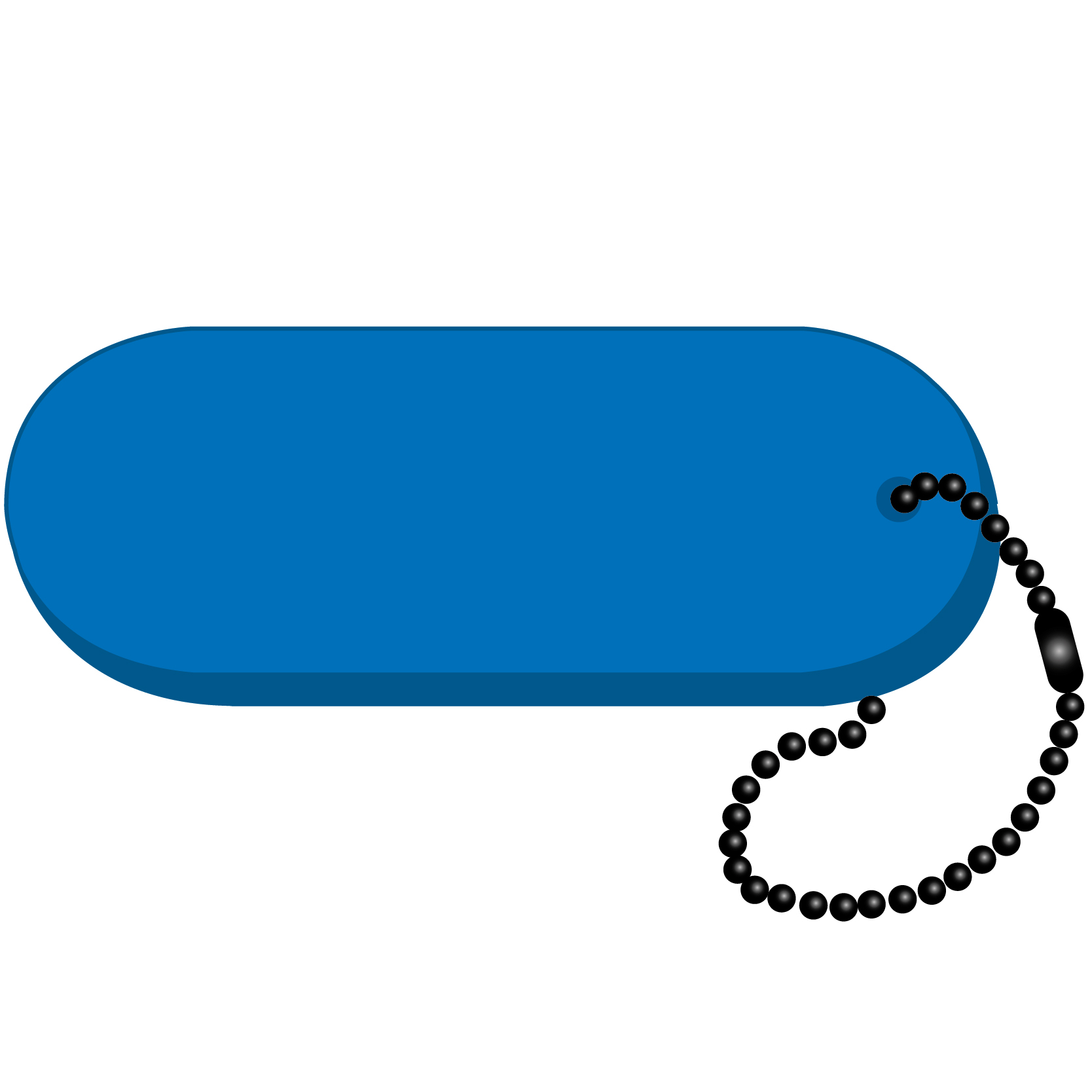 Oval - Large Key Tag 8