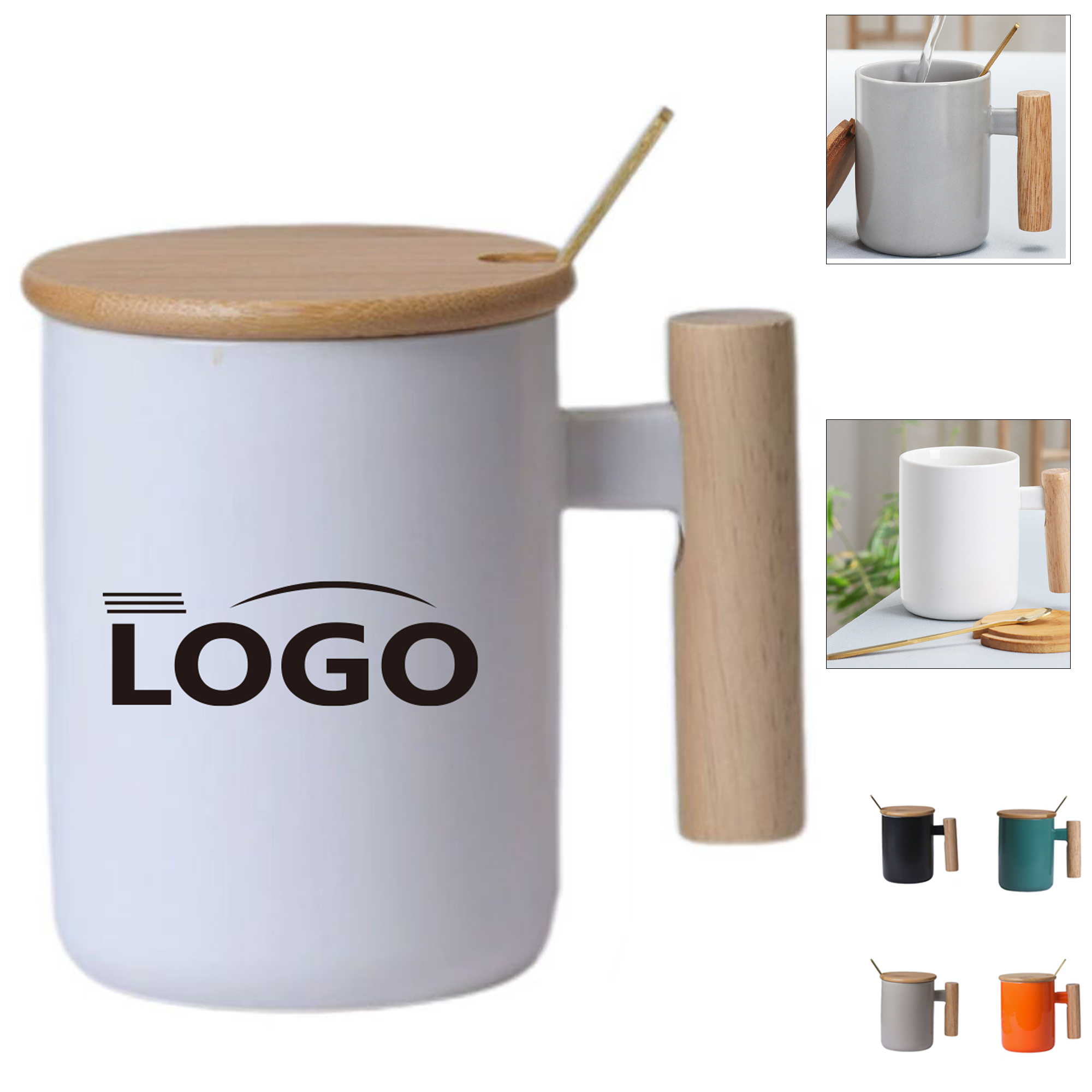 Double-wall thermos with thermometer, custom water bottle with logo imprint 3