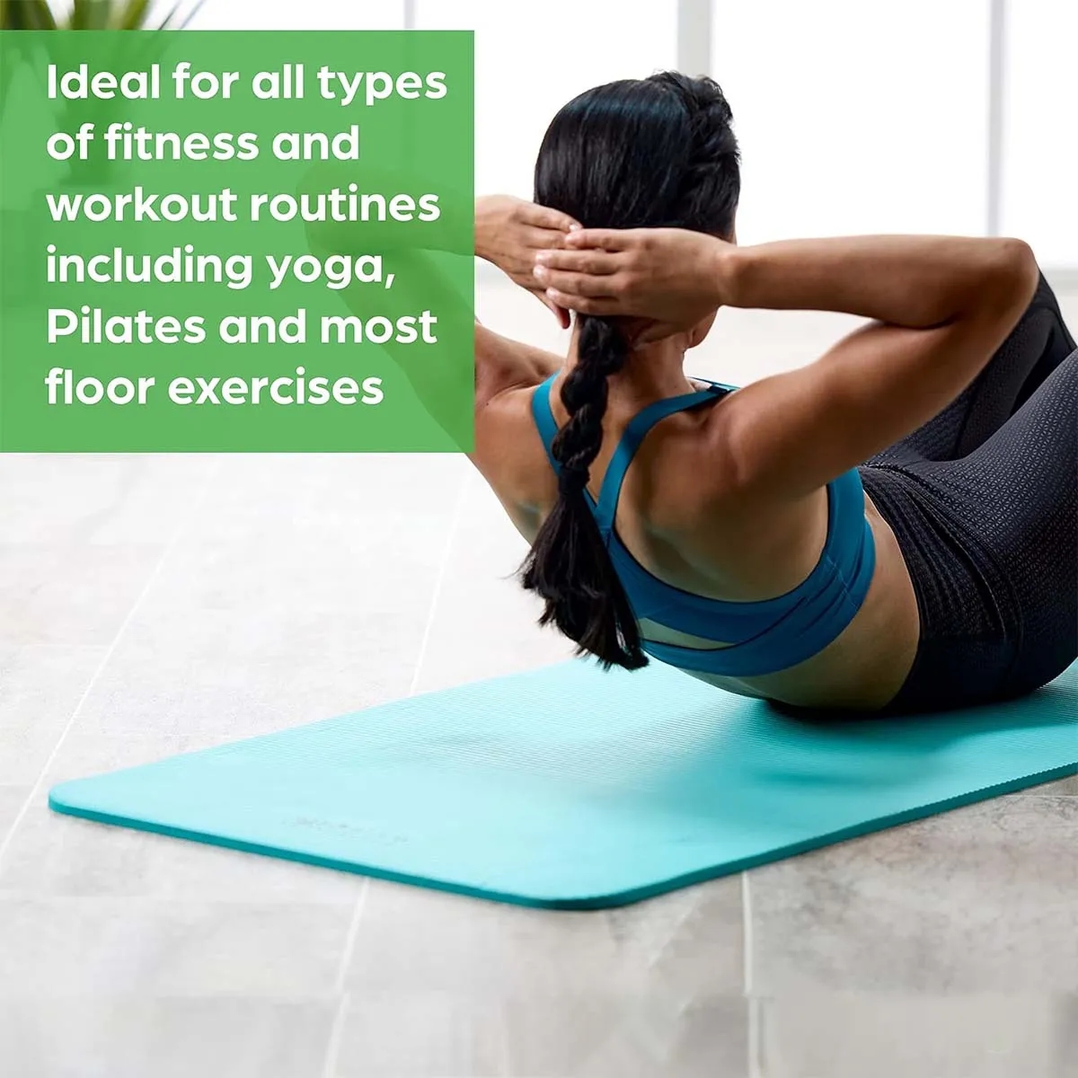 Extra Thick Exercise Yoga Mat with Easy-Cinch Yoga Mat Strap 7