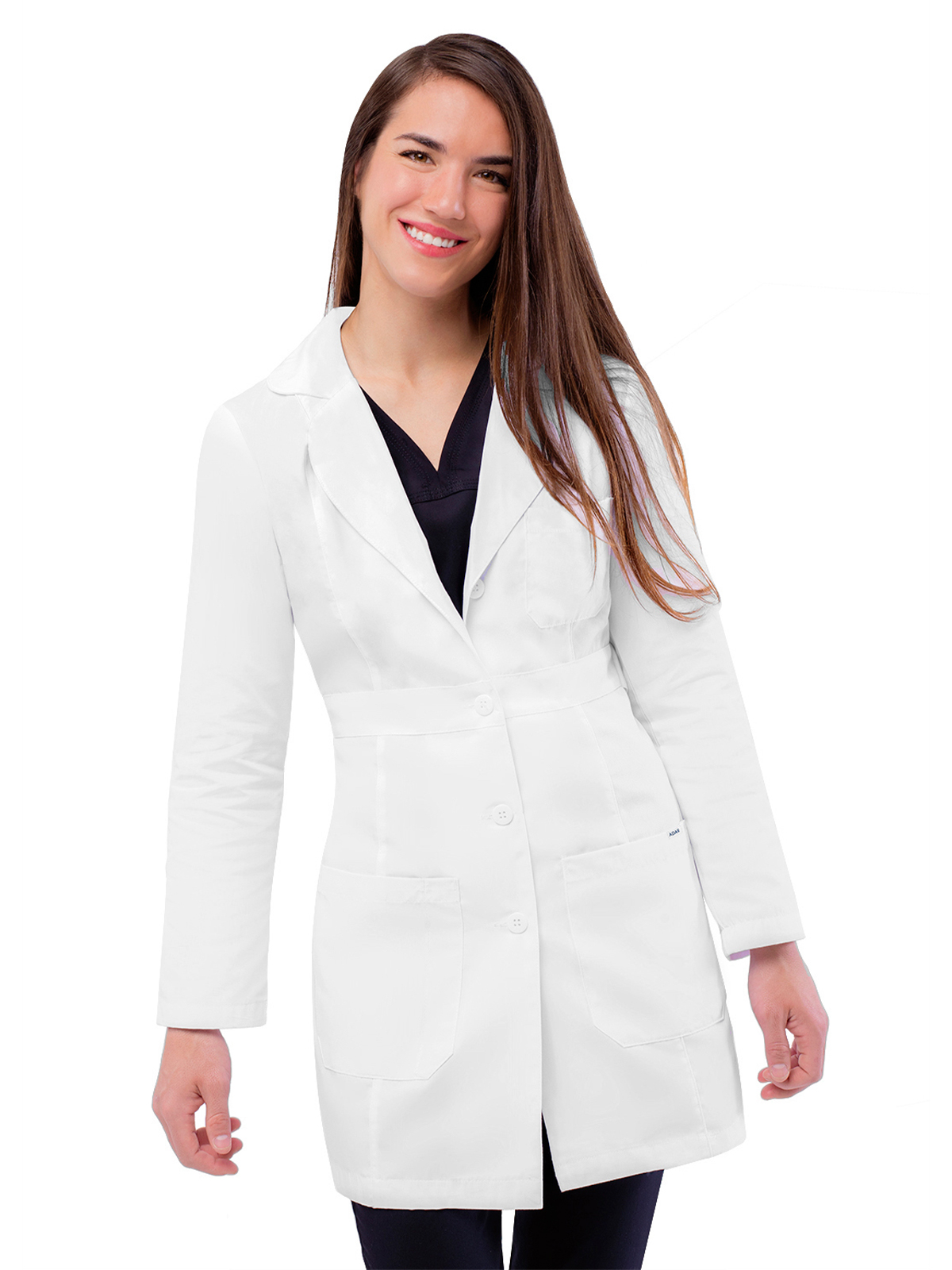 Adar - Universal - Women's Three-Pocket Adjustable Belt 33" Lab Coat