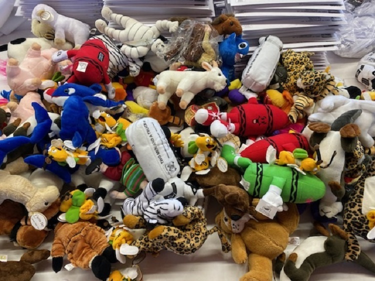 Box of Assorted Stuffed Plush Toy stuffed animals closeouts 1