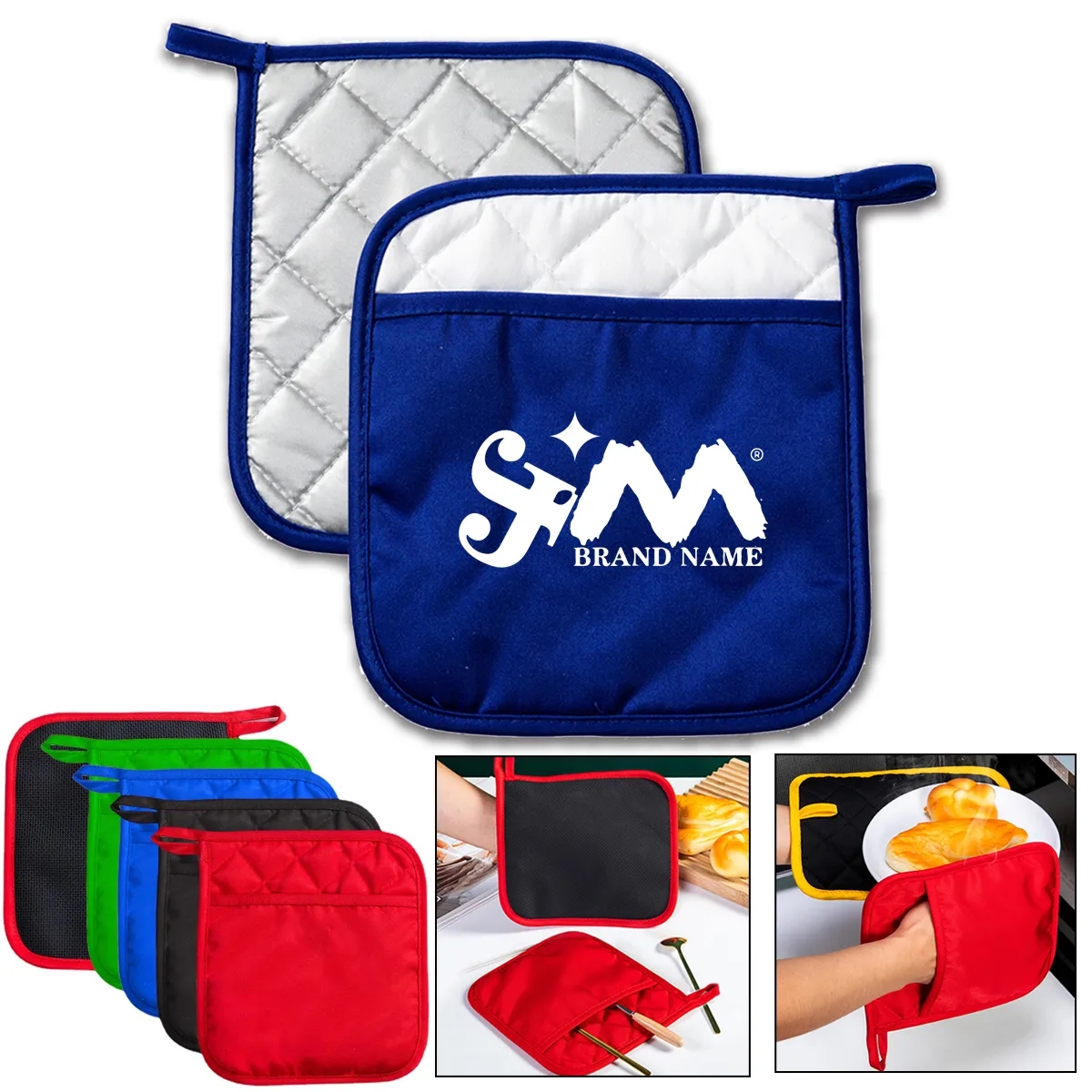 BBQ Heat Resistant Microwave Cooking Gloves Oven Mitts 2