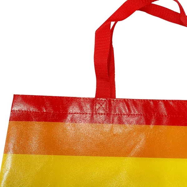 19.5 x 11.75 x 7.75 Rainbow Laminated Non-Woven Tote 2