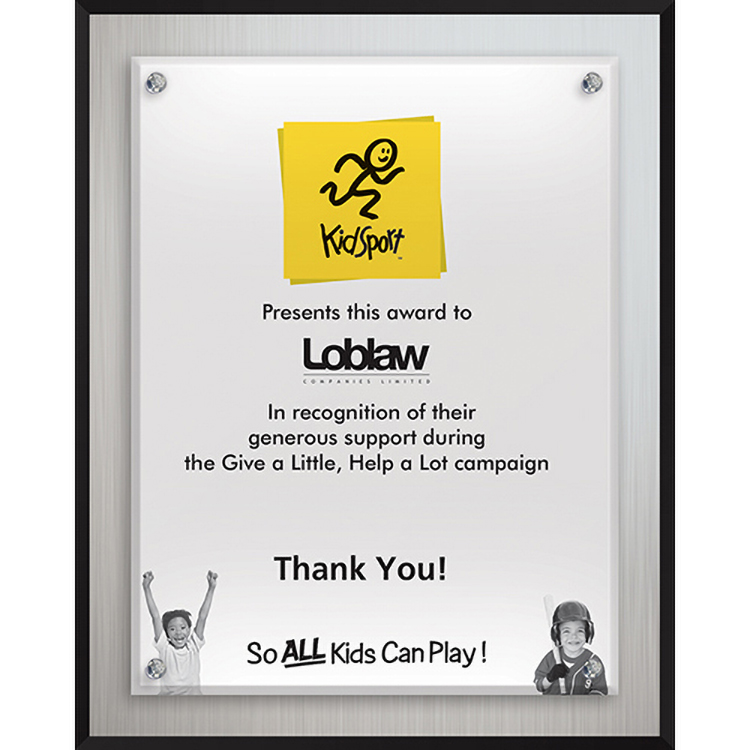 Econo Series Frosted Aluminum Plaque (8"x 10"x 1) (PhotoImage)