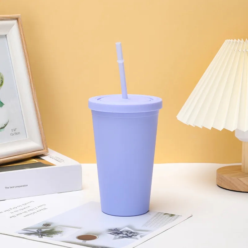 16oz Double Wall Tumblers W Straw Lid 10