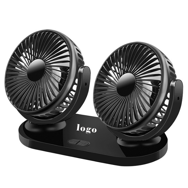 Adjustable Double Headed Car Usb Fan 1