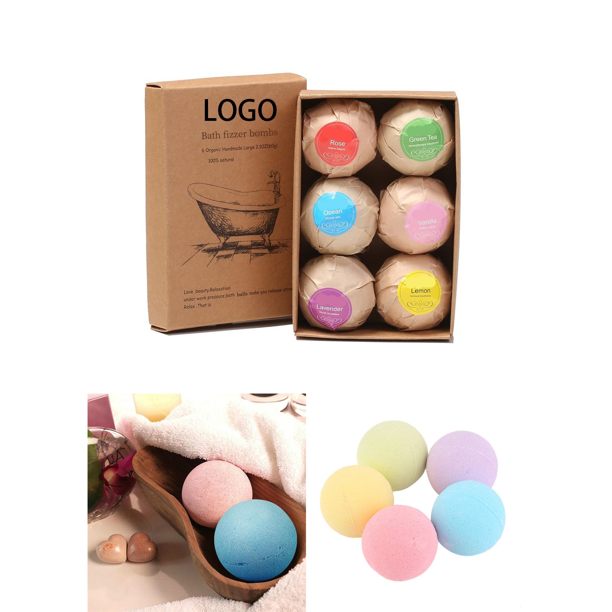 2 Ounce Exploding Bath Salt Ball Set 1