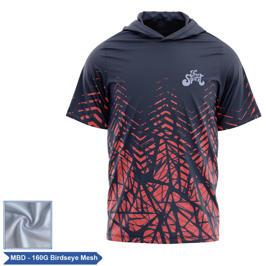 Unisex & Kids' Sublimation 160G Birdseye SS Hooded T-Shirt 4